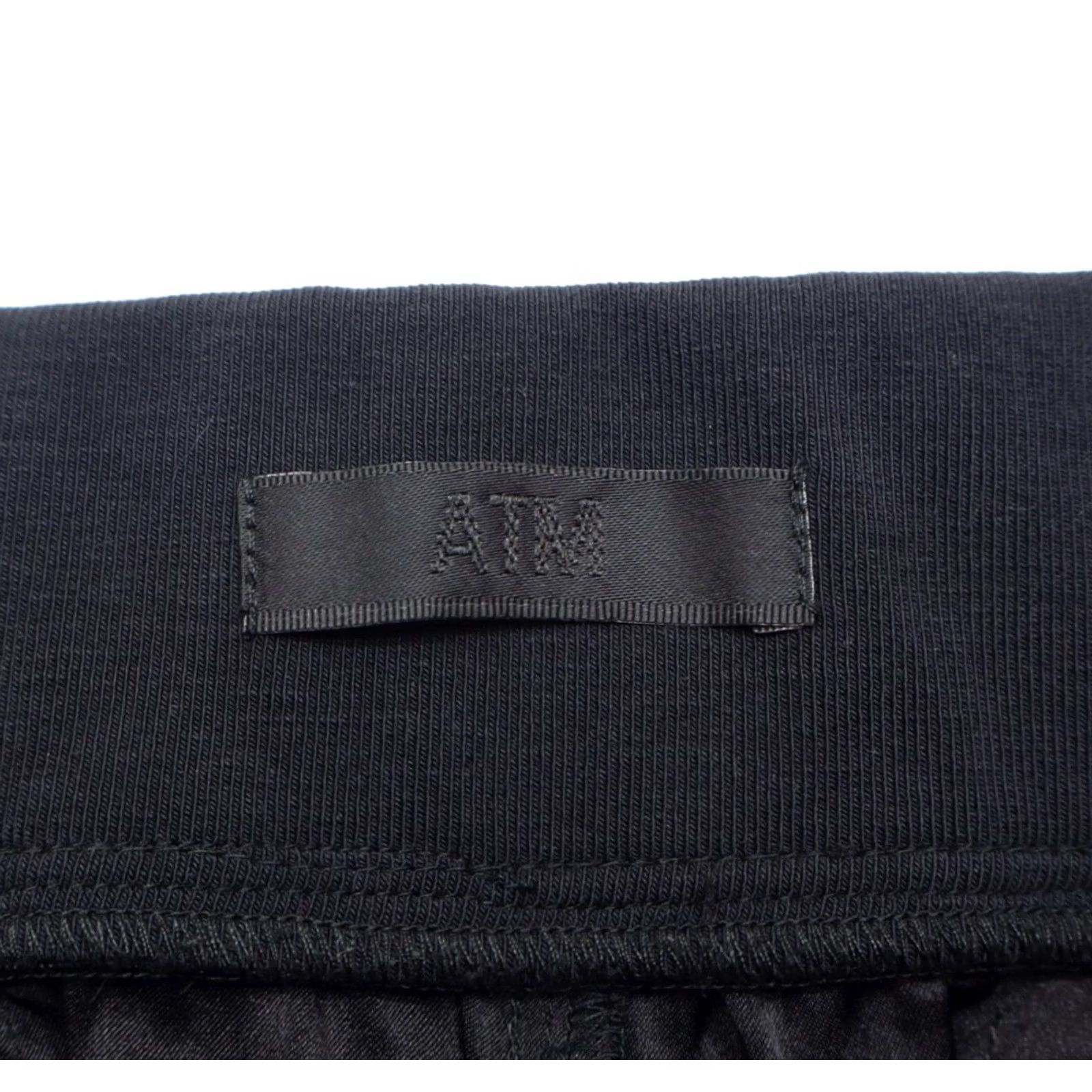 Vintage ATM Women's Silk Joggers Black L - Satin Pleated, Elastic Waist, Pockets, 28" Inseam, Tapered Leg, 100% Silk, Dry Clean Only, Vintage: No Size 36" / US 14 / IT 50 - 6 Thumbnail