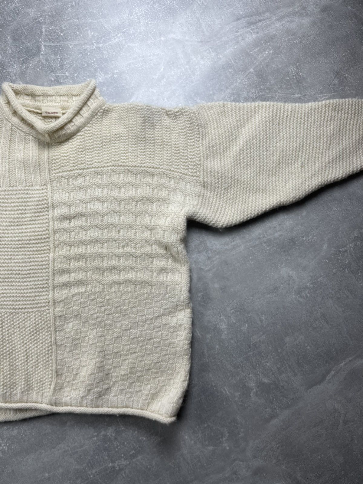 Other Hessnatur 100% Virgin Wool Textured Knit Sweater Cream Size US M / EU 48-50 / 2 - 6 Thumbnail