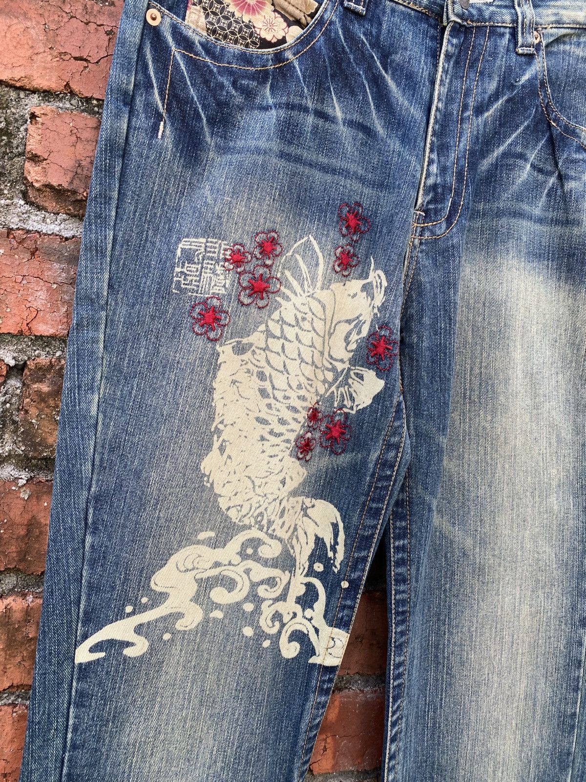Japanese Brand W33x30 kura kuri japanese brand souvenier jeans Size US 33 - 4 Thumbnail