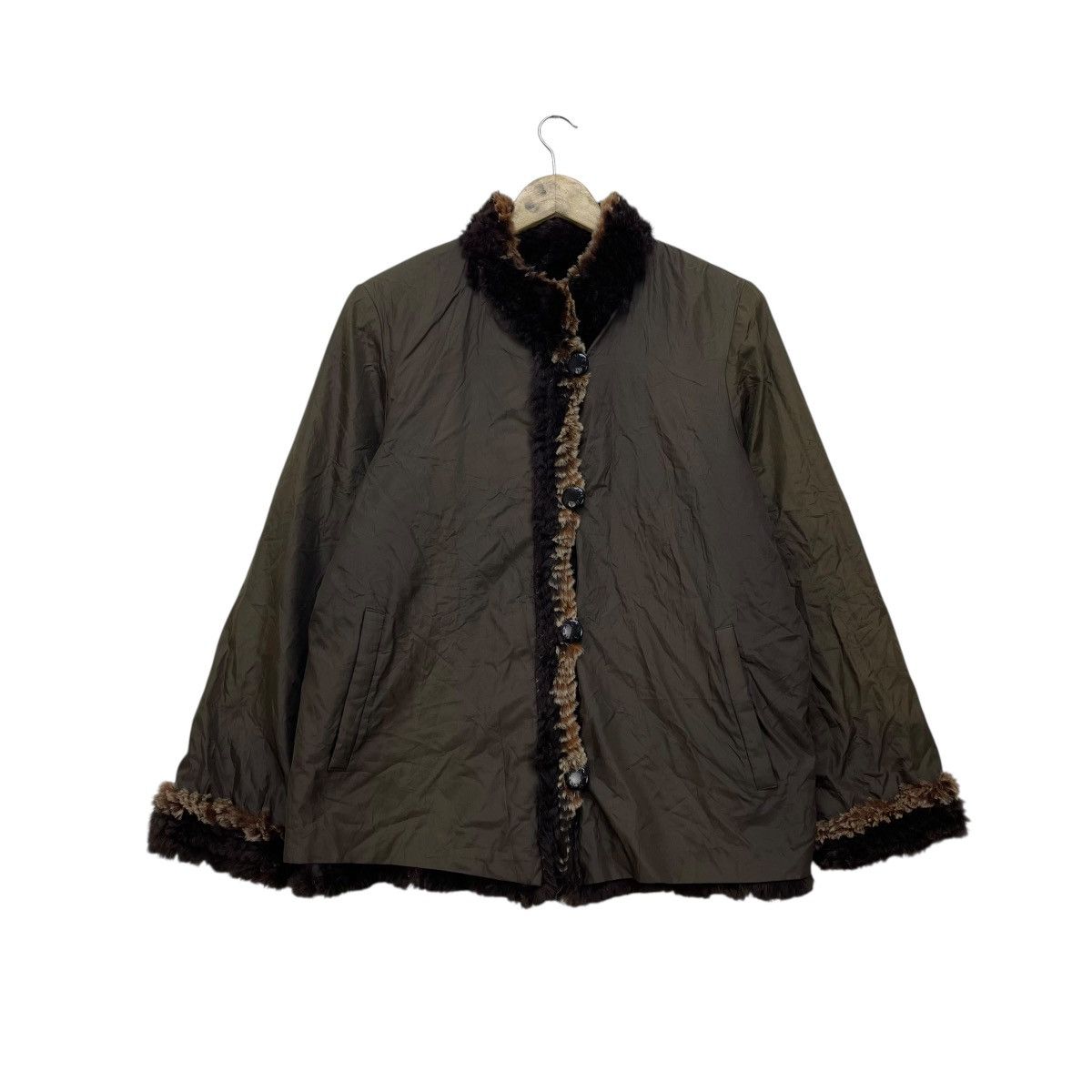Balmain 💥Balmain Faux Fur Reversible Jacket Size M / US 6-8 / IT 42-44 - 4 Thumbnail