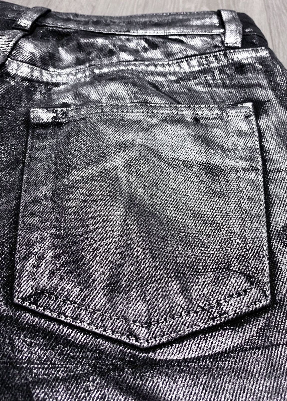 Cheap Monday Margiela Style Silver Painted Archival Jeans Denim Artisanal Size 28" / US 6 / IT 42 - 22 Thumbnail