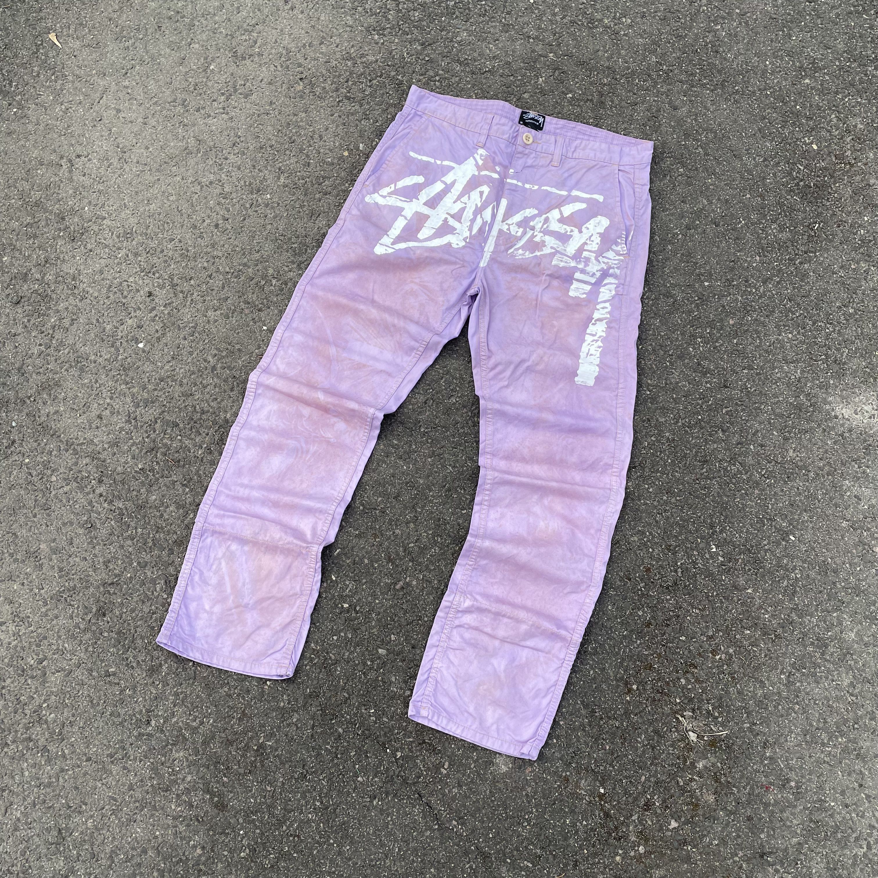Stussy Custom Stussy Pants – Unique Artistic Finish alt rare y2k Size US 31 - 4 Thumbnail