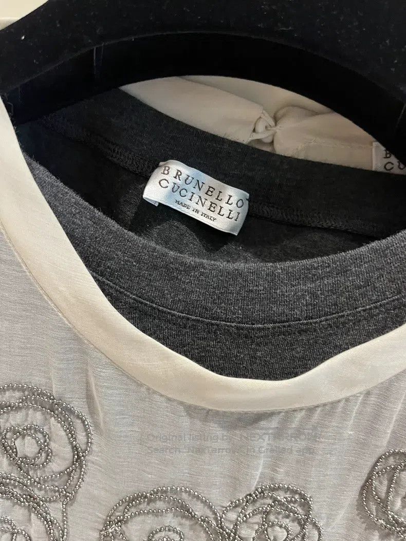 Brunello Cucinelli Brunello Cucinelli Jeweled Embroidered Top Two-Piece Set Size XS / US 0-2 / IT 36-38 - 4 Thumbnail