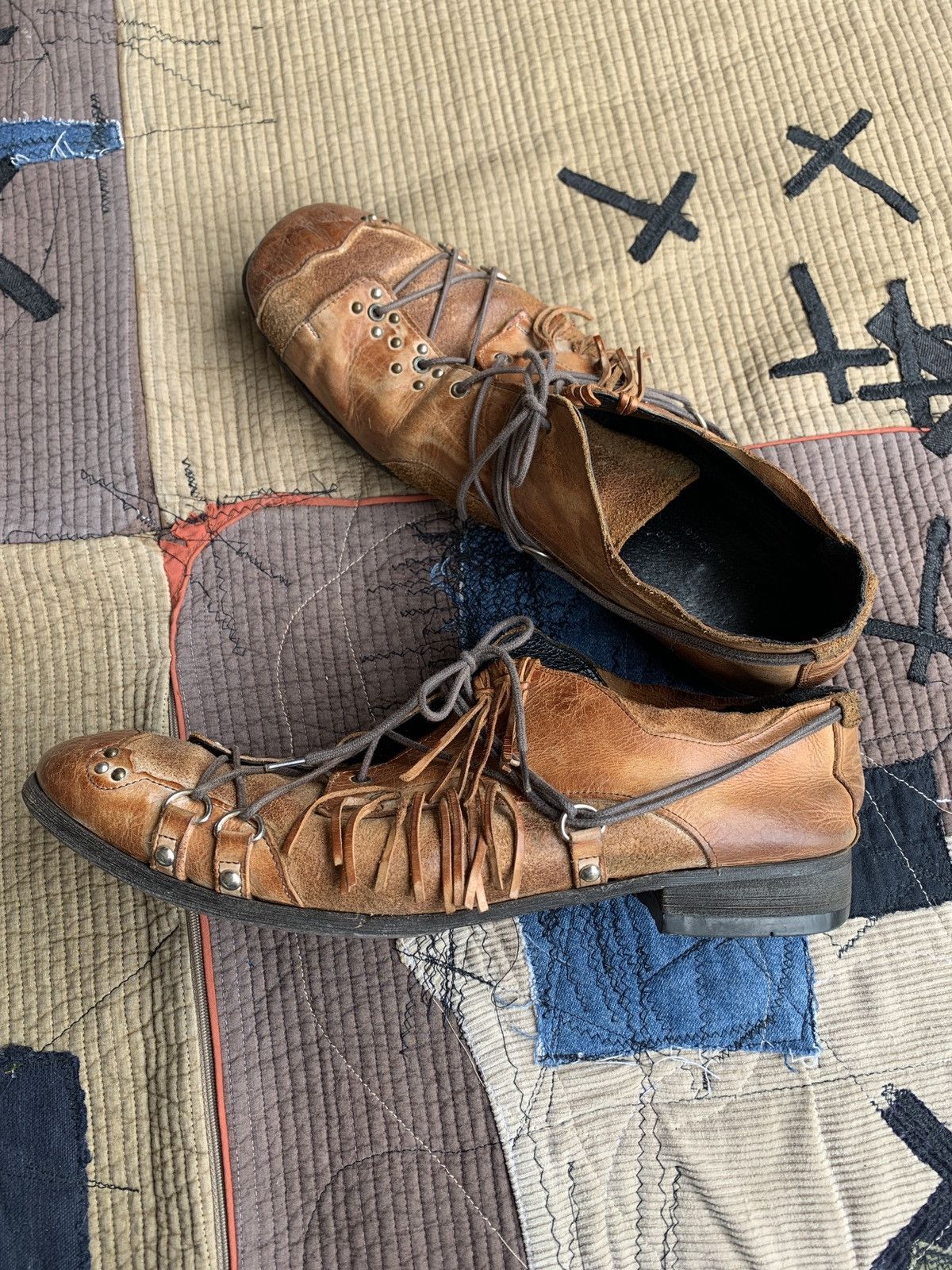 Vintage Archive🔥 Whoop'ee doo Studded Leather Loafer Shoes Size US 10.5 / EU 43-44 - 5 Thumbnail