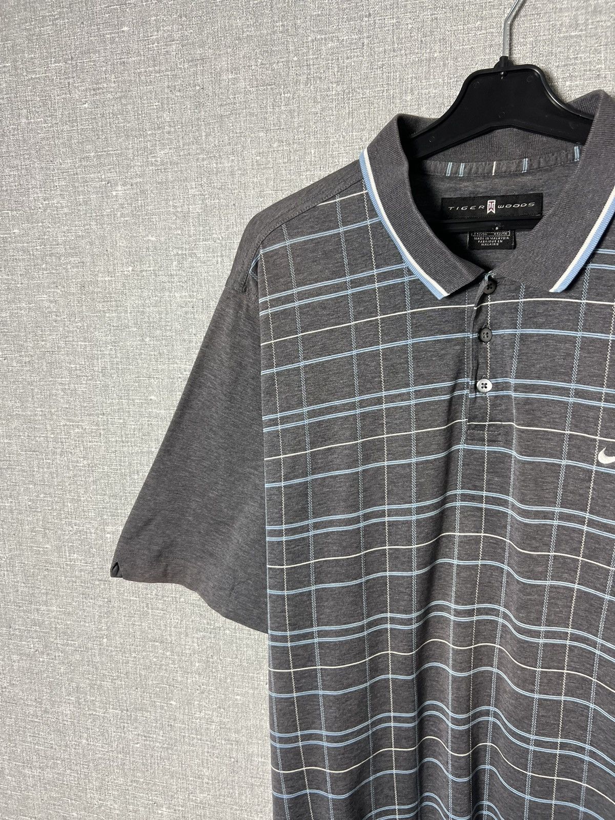 Nike Vintage Nike Tiger Woods Collection Checkered Polo Shirt Size US L / EU 52-54 / 3 - 4 Thumbnail