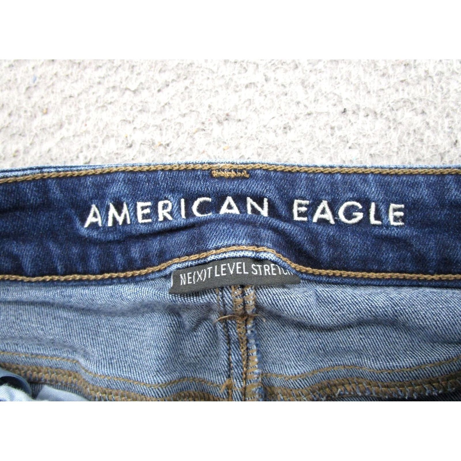 American Eagle Outfitters American Eagle Outfitters Jegging Jeans Size 4 Short Distressed Hi Rise Stretch Denim Blue Women’s 5-Pocket Design Size 27" / US 4 / IT 40 - 4 Thumbnail