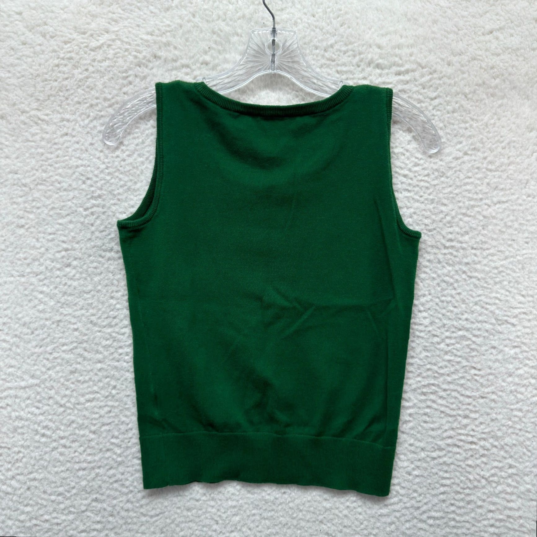 Vintage VINTAGE Sweater Vest Top Small Womens Green Knit Preppy Academia Corpcore Pima Cotton Size S / US 4 / IT 40 - 2 Thumbnail