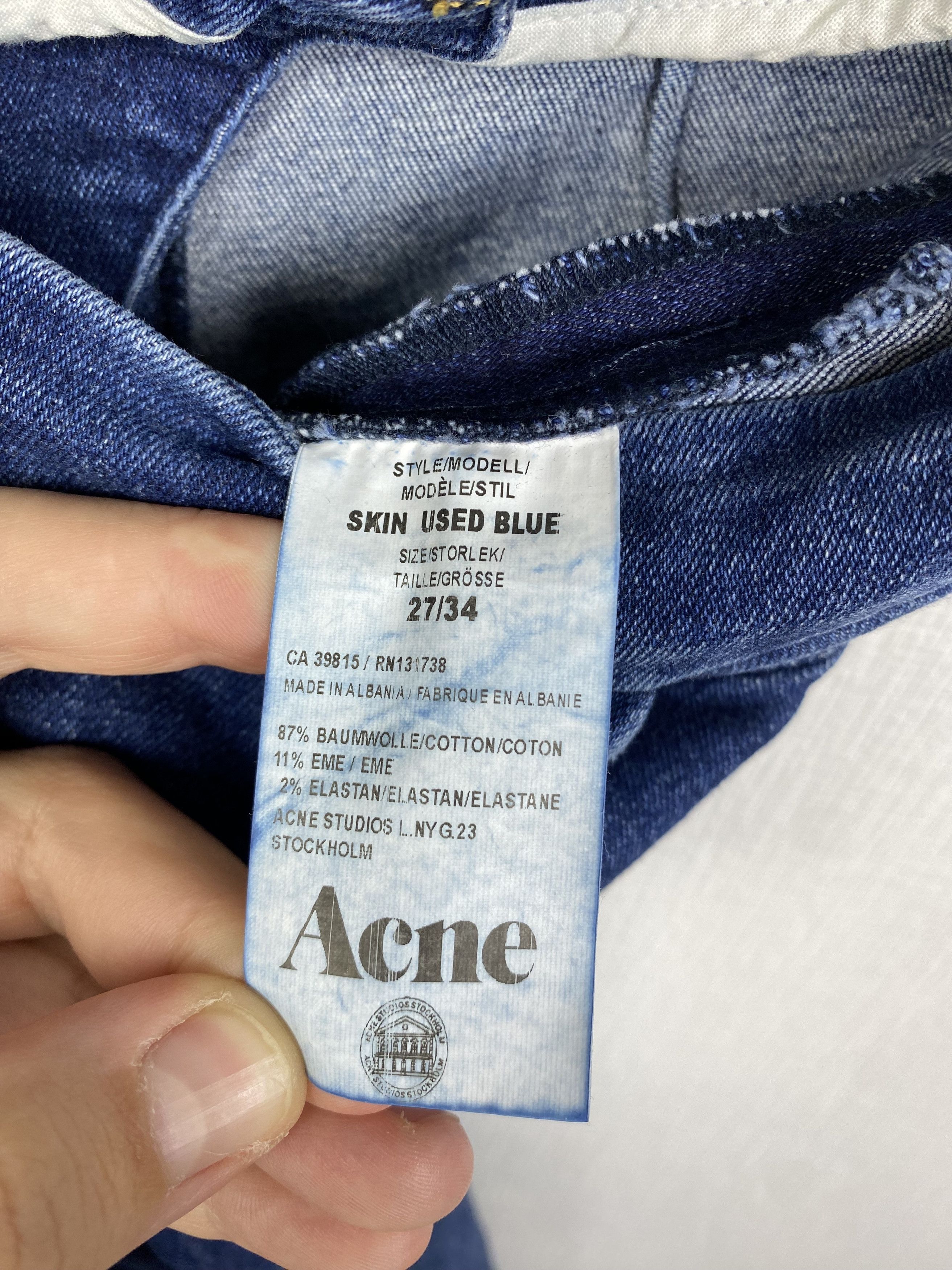 Acne Studios Acne Studios Skin Used Blue Jeans size 27 Size 27" / US 4 / IT 40 - 9 Thumbnail