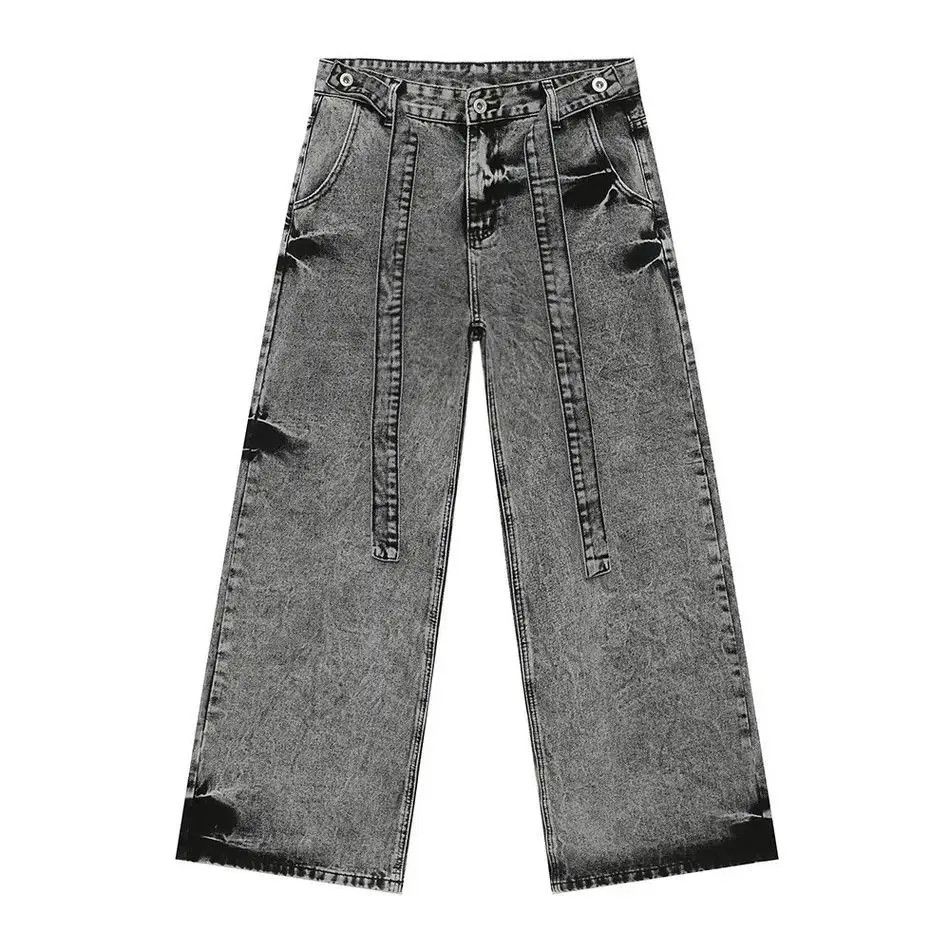 Japanese Brand Retro straight high street color blocked jeans Size US 32 / EU 48 - 5 Thumbnail
