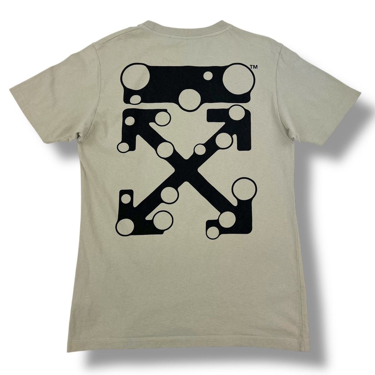 Off-White Off-White Dot Arrows Beige T Shirt Size US S / EU 44-46 / 1 - 2 Thumbnail