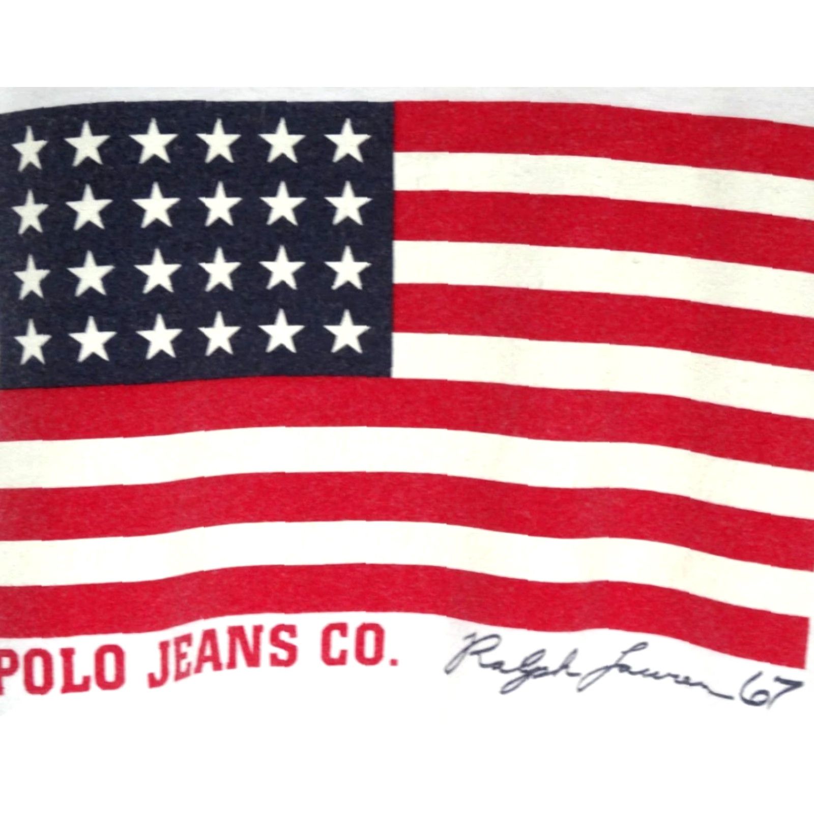 Polo Ralph Lauren VINTAGE Polo Ralph Lauren Polo Jeans Co T Shirt XL Mens USA America Flag Size US XL / EU 56 / 4 - 2 Thumbnail