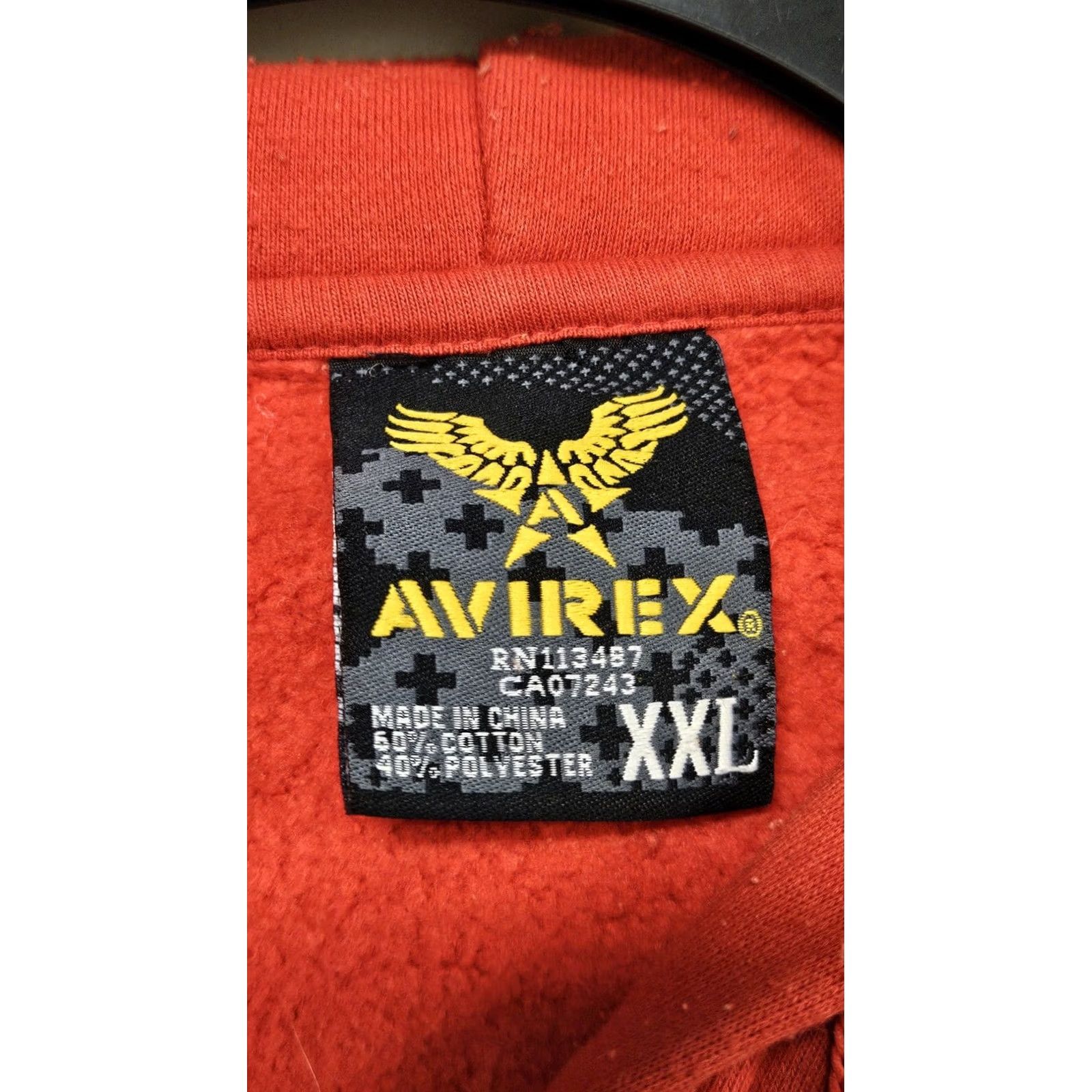 Avirex VINTAGE Avirex Hoodies Men 2XL Black Full Zip Hoodie Studded Embroidered Logo Graphic Print 90s Biker Grunge Hip Hop Y2K Cross Crown Theme Size US XXL / EU 58 / 5 - 4 Thumbnail