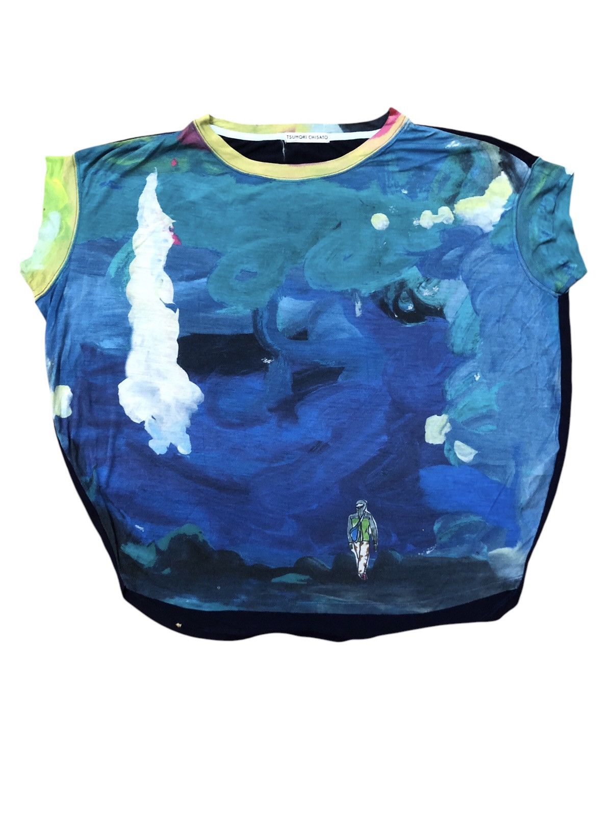 Issey Miyake × Japanese Brand × Tsumori Chisato Tsumori Chisato Orca Overprint Graphic sleeveless shirt Size US L / EU 52-54 / 3 - 1 Thumbnail