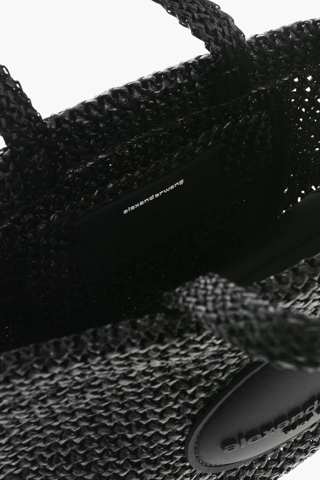 Alexander Wang og1mm0426 Size: OS / Synthetic Raffia Tote Bag in Black Size ONE SIZE - 4 Thumbnail