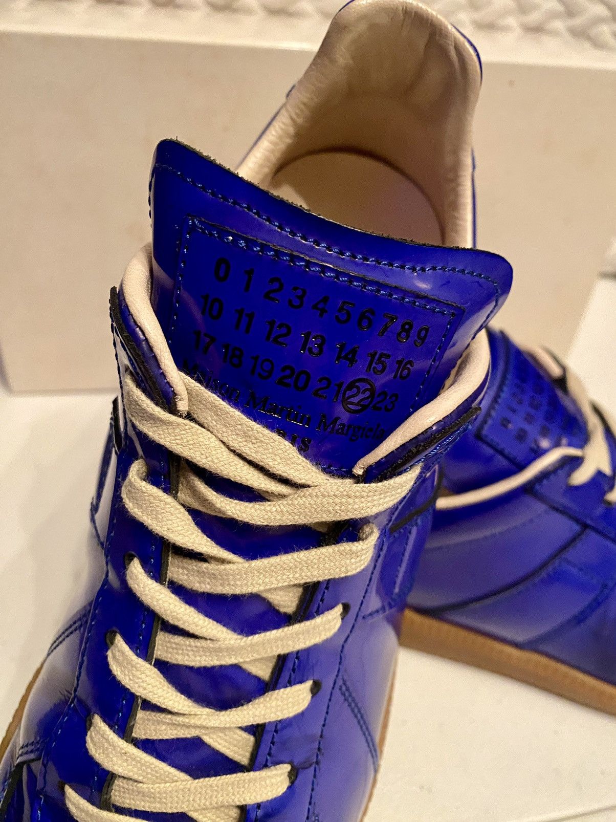 Maison Margiela Maison Margiela 22 🇮🇹 Blue Lambskin GAT Single Stitch 40 NIB Size US 7 / EU 40 - 2 Thumbnail