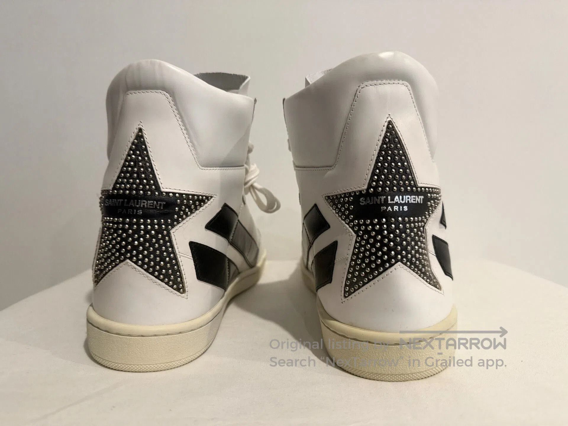 Saint Laurent Paris Saint Laurent Studded Court Classic Sneakers. Size US 8 / EU 41 - 7 Thumbnail