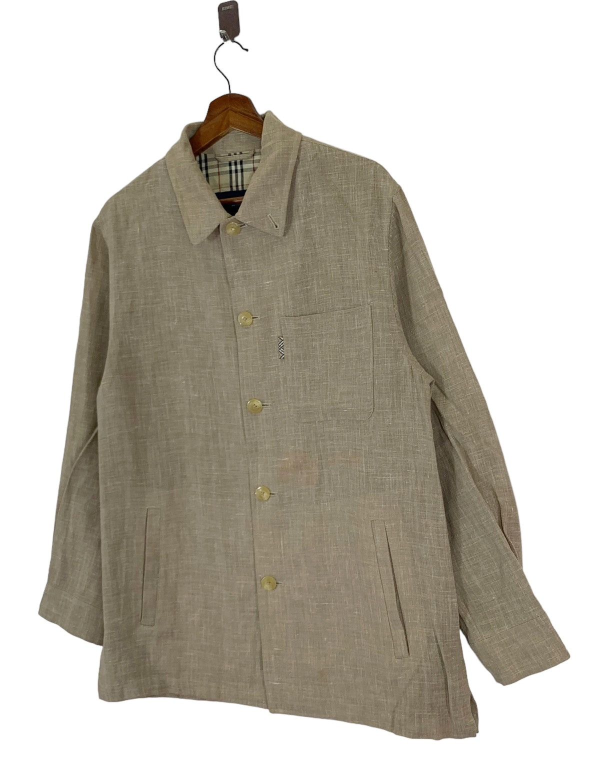 Burberry VINTAGE BURBERRY OF LONDON COTTON LINEN BUTTON SHIRT Size US M / EU 48-50 / 2 - 2 Thumbnail