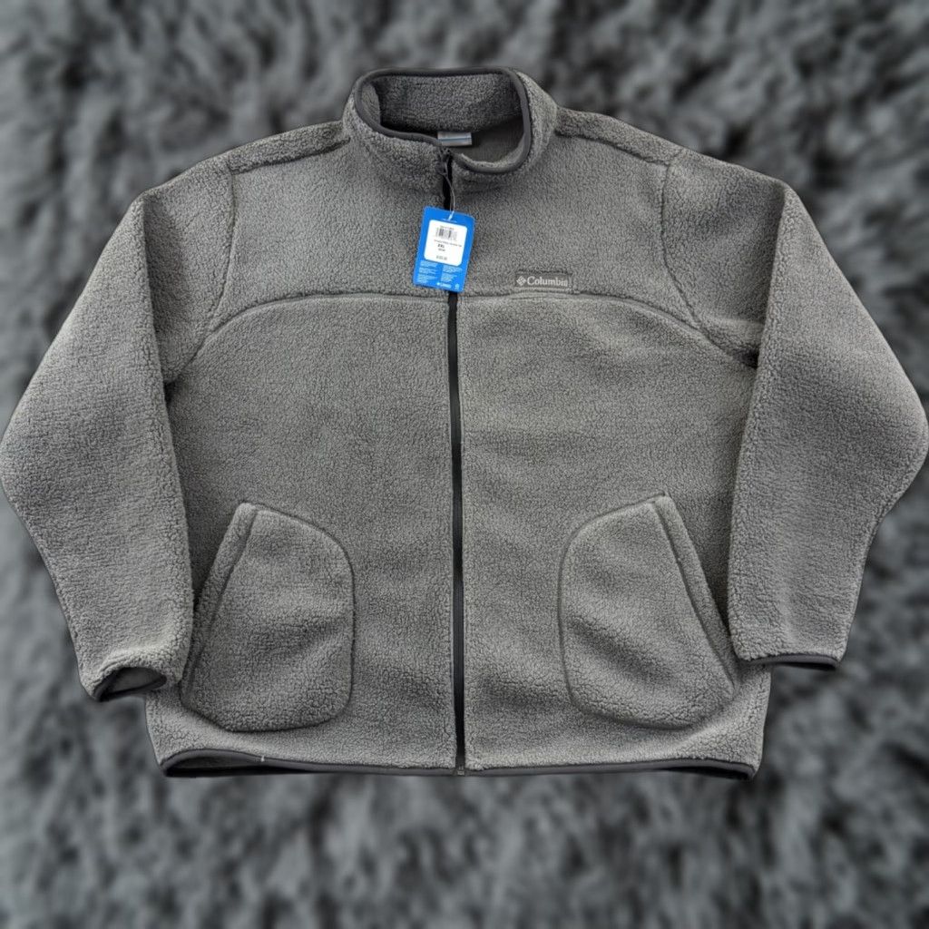 Vintage Columbia Jacket Men 2XL Gray Rugged Ridge Sherpa Full Zip Fleece Outdoor NWT Size US M / EU 48-50 / 2 - 1 Thumbnail