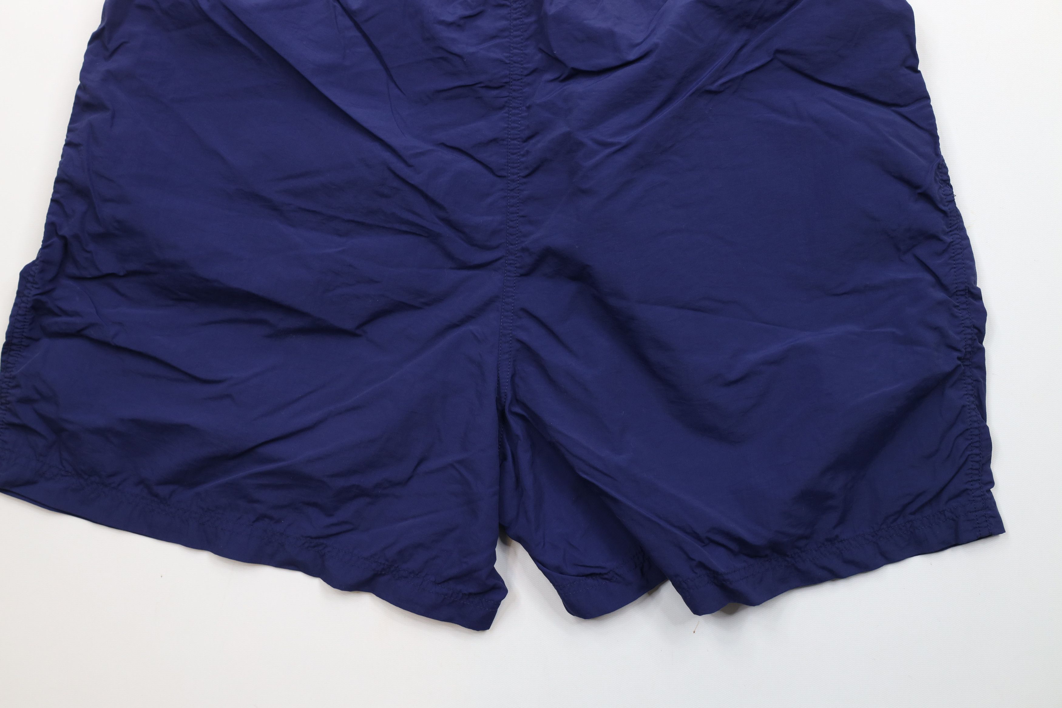 L.L. Bean × Vintage Vintage 90s LL Bean Spell Out Box Logo Shorts Blue Nylon Size 38" / US 16 / IT 52 - 14 Thumbnail