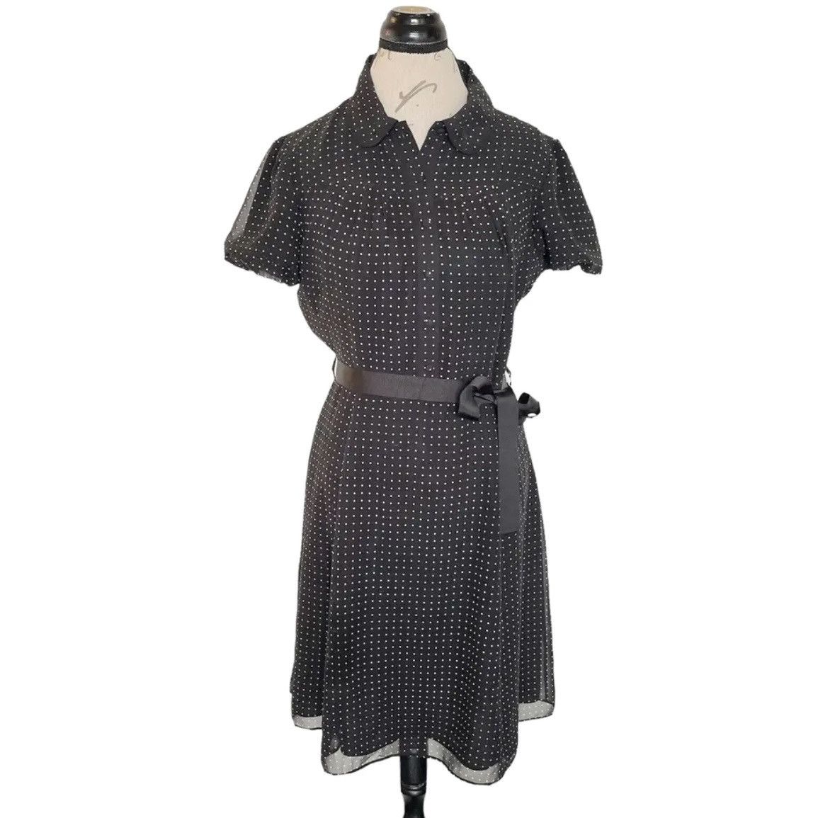 Other Tahari Dress Size 10 Petite Womens Polka Dots Preppy Size L / US 10 / IT 46 - 1 Thumbnail