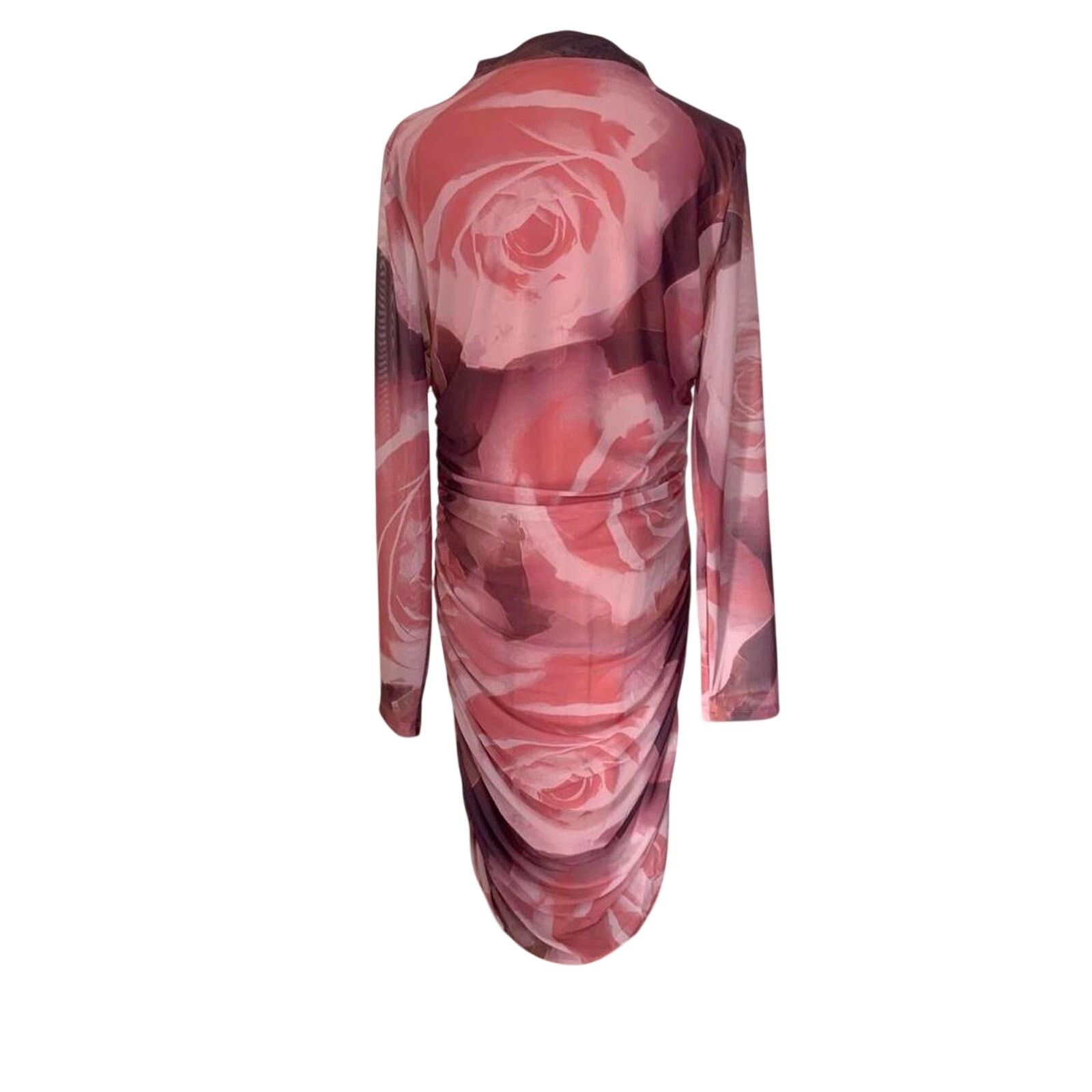 Anthropologie NWT Anthropologie Long Sleeved Ruched Cowl Neck Mini Dress Size XL / US 12-14 / IT 48-50 - 4 Thumbnail