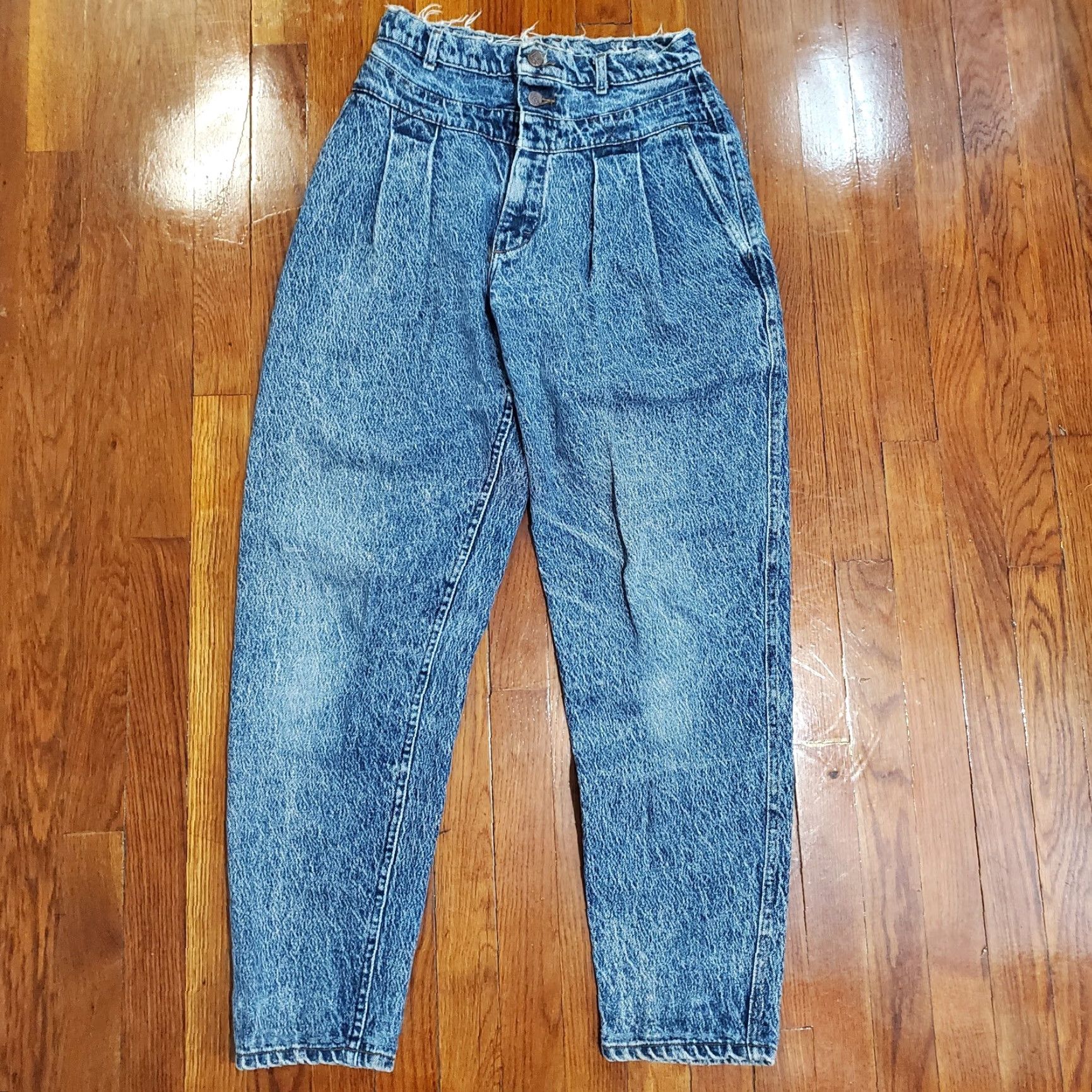 Lee VINTAGE Lee Denim Jeans Womens 12 M Acid Wash High Rise Tapered 90s Bare Back Size 34" / US 12 / IT 48 - 4 Thumbnail