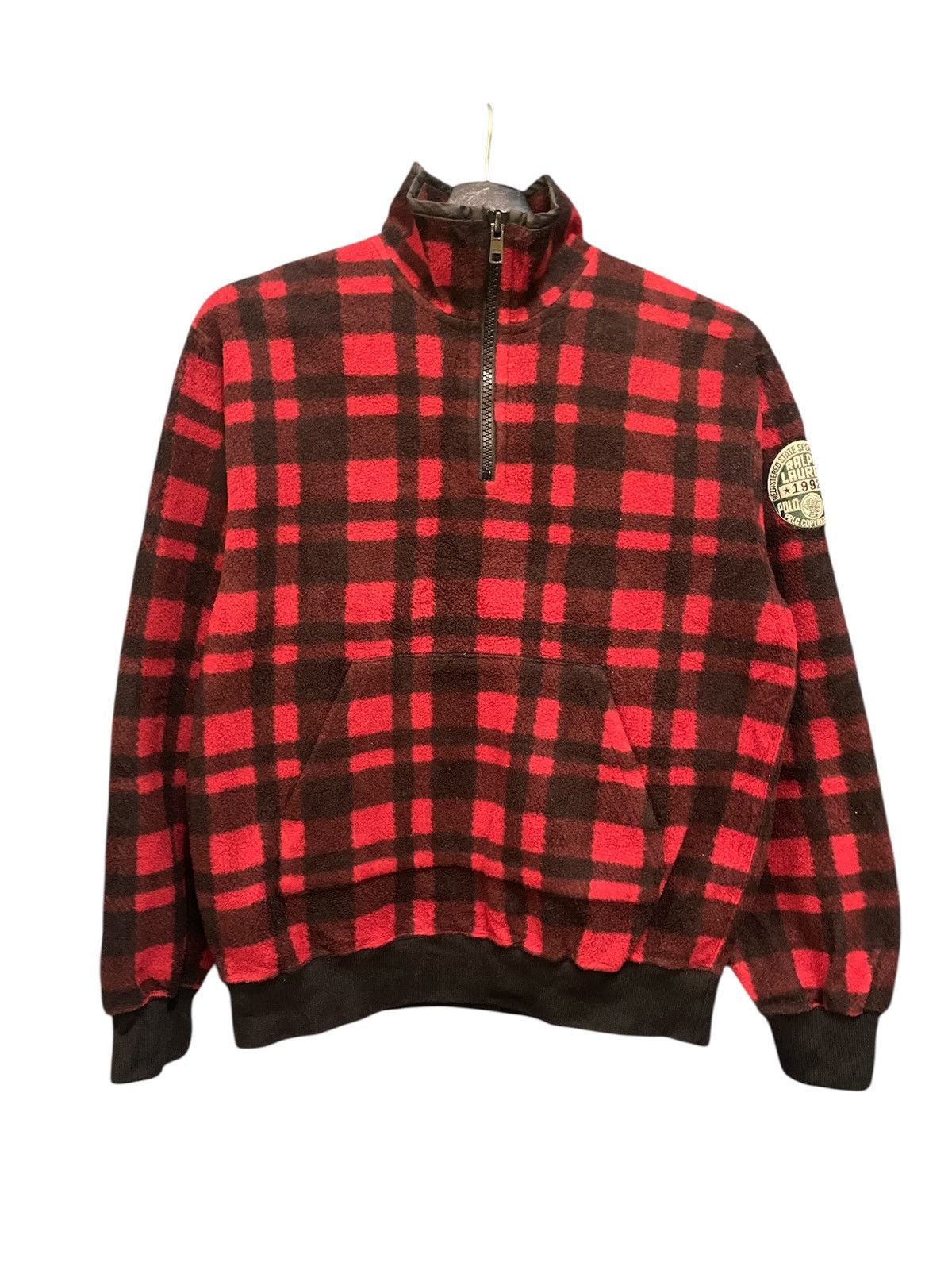 Polo Ralph Lauren VINTAGE Y2K POLO RALPH LAUREN CHECKER 1/4 ZIPPER FLEECE Size US S / EU 44-46 / 1 - 1 Thumbnail