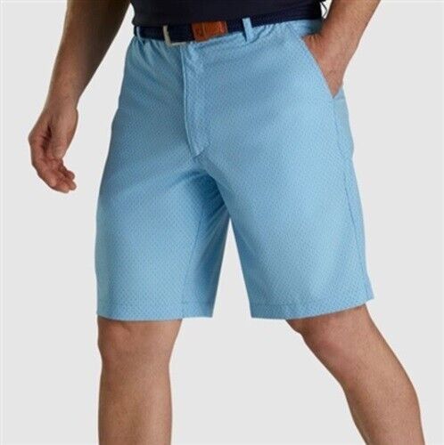Footjoy FootJoy 28520 Tonal Print Golf Shorts True Blue ( 40 ) Size US 40 / EU 56 - 1 Thumbnail