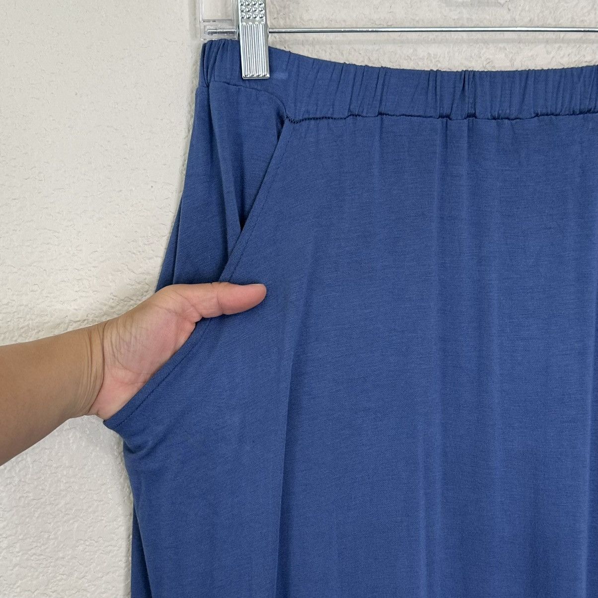 Other Pleione Blue Soft Jersey Knit Maxi Skirt Size 27" / US 4 / IT 40 - 3 Thumbnail