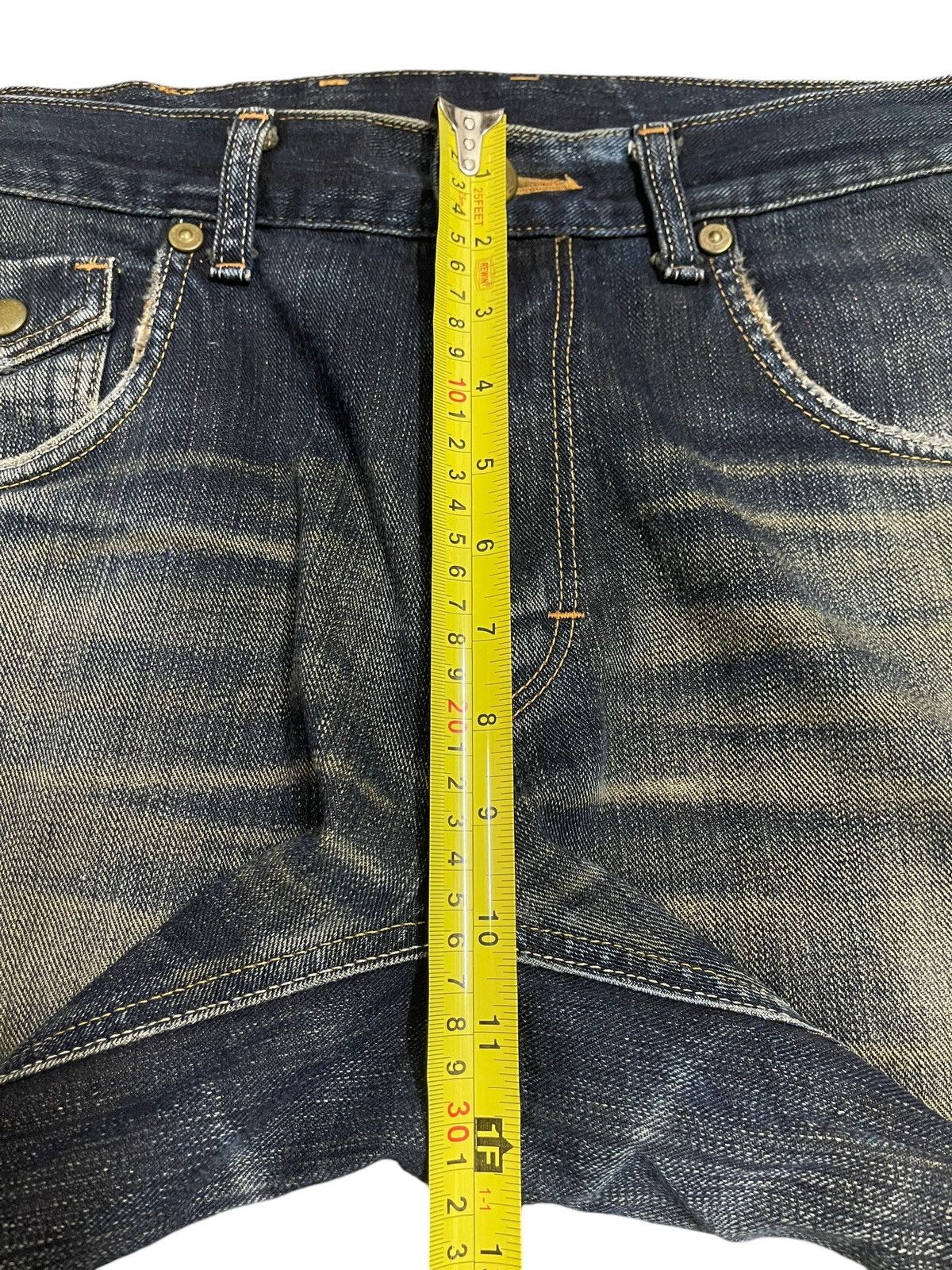 Lee Vintage Lee Cowboy Buckle Blue Wash Bleached Baggy Jeans Size US 34 / EU 50 - 15 Thumbnail