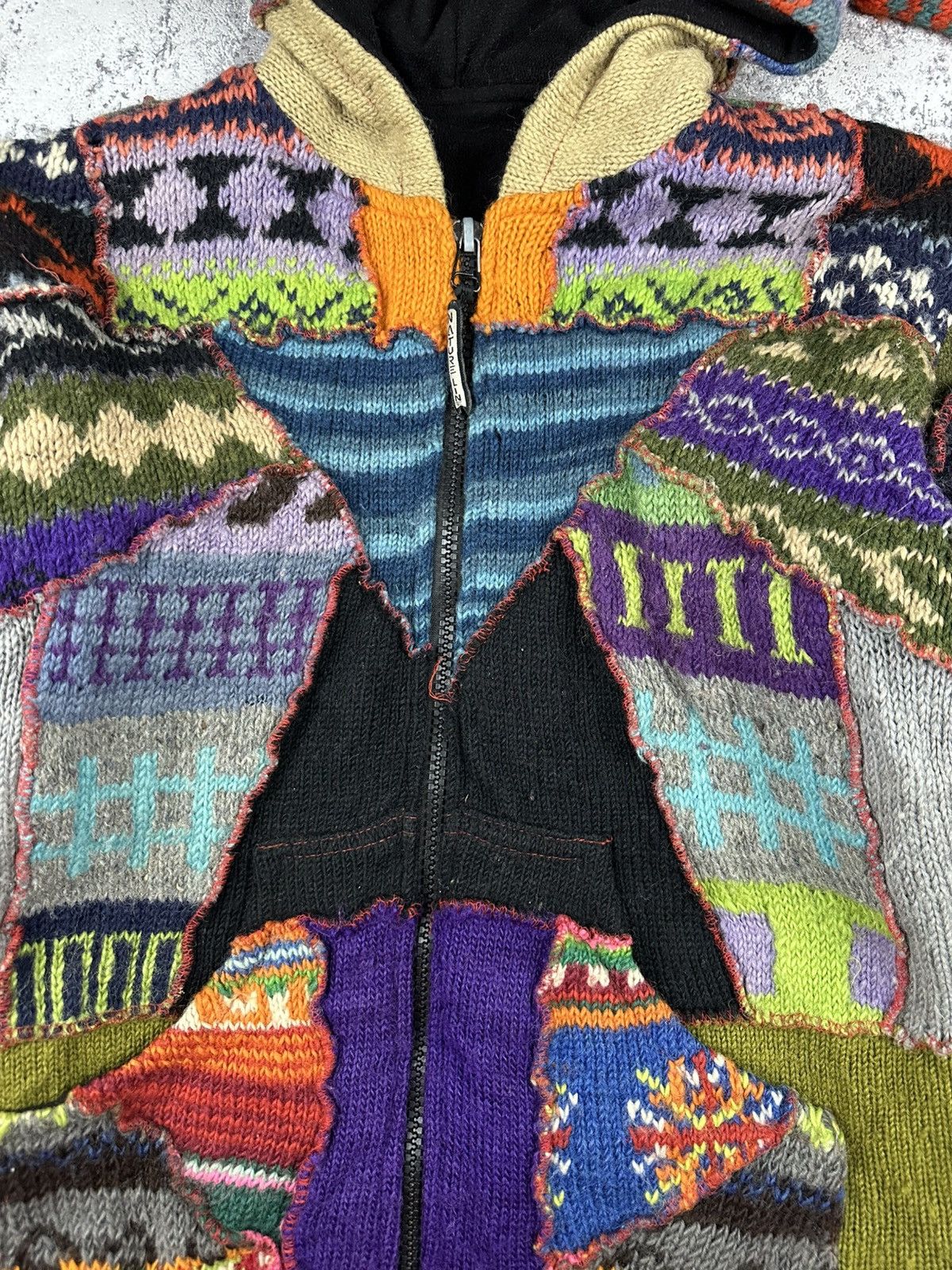 Designer Rare Hoodie Patchwork Wool Elf Jacket Nature Line Size US M / EU 48-50 / 2 - 5 Thumbnail