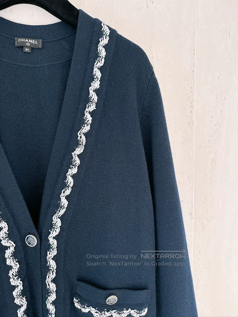 Chanel Chanel 21P Spring and Summer Preview Navy Blue Ultra-long Size XXS / US 00 / IT 34 - 3 Thumbnail