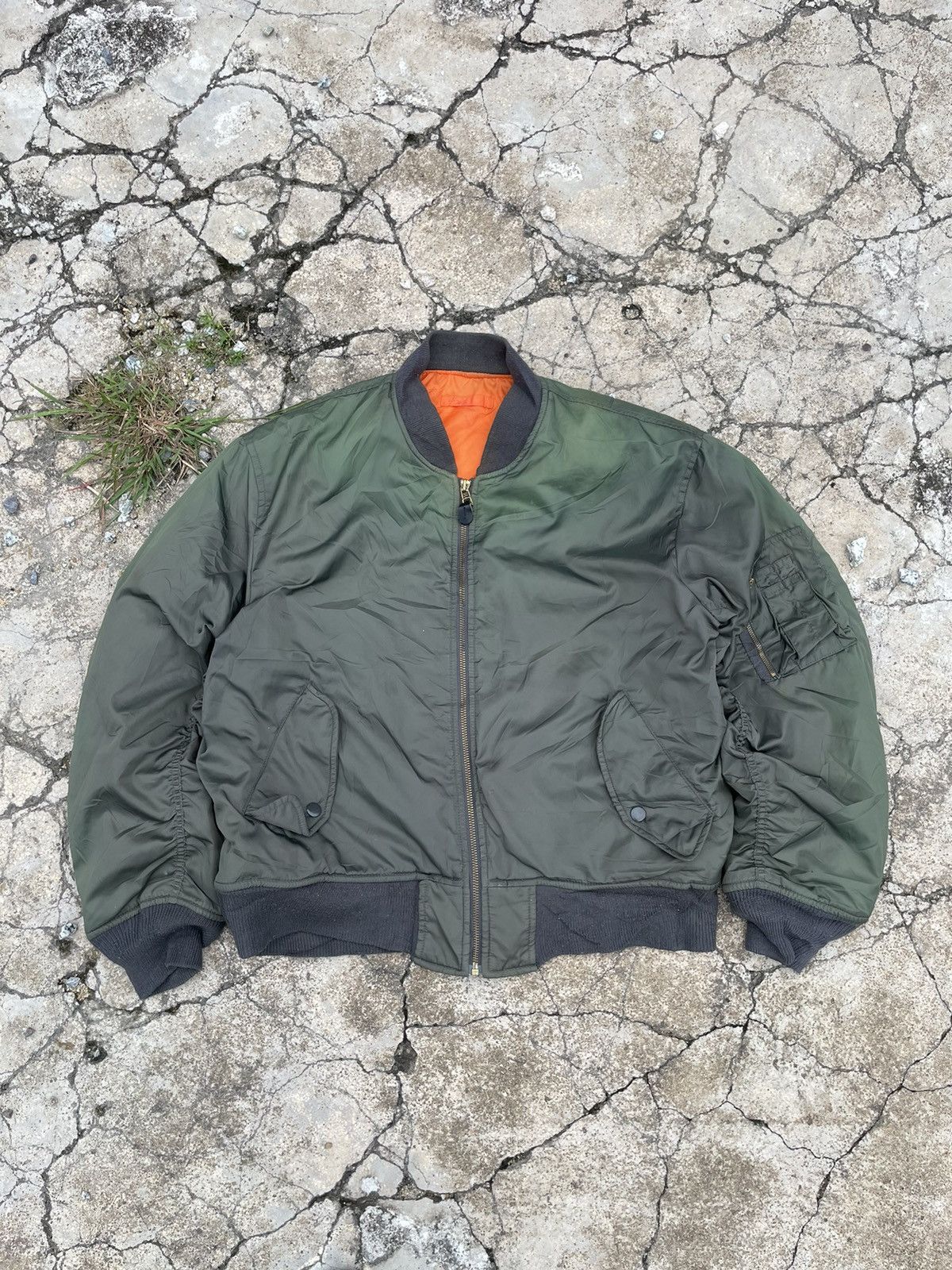 Vintage OG Ma-1 Fly Intermediate Bomber Jacket Military