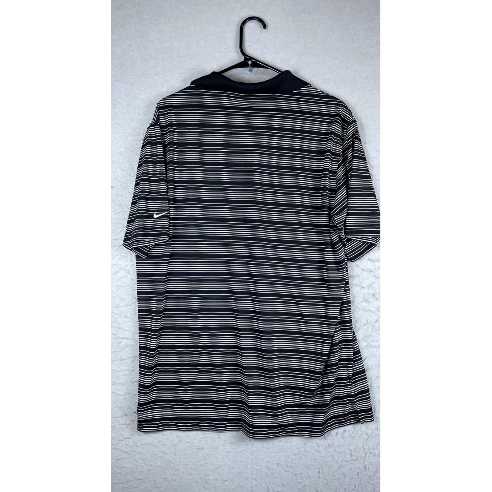 Nike Nike Dri-FIT Polo Shirt Mens XL Black Stripe Golf Performance Short Sleeve Size US XL / EU 56 / 4 - 5 Thumbnail