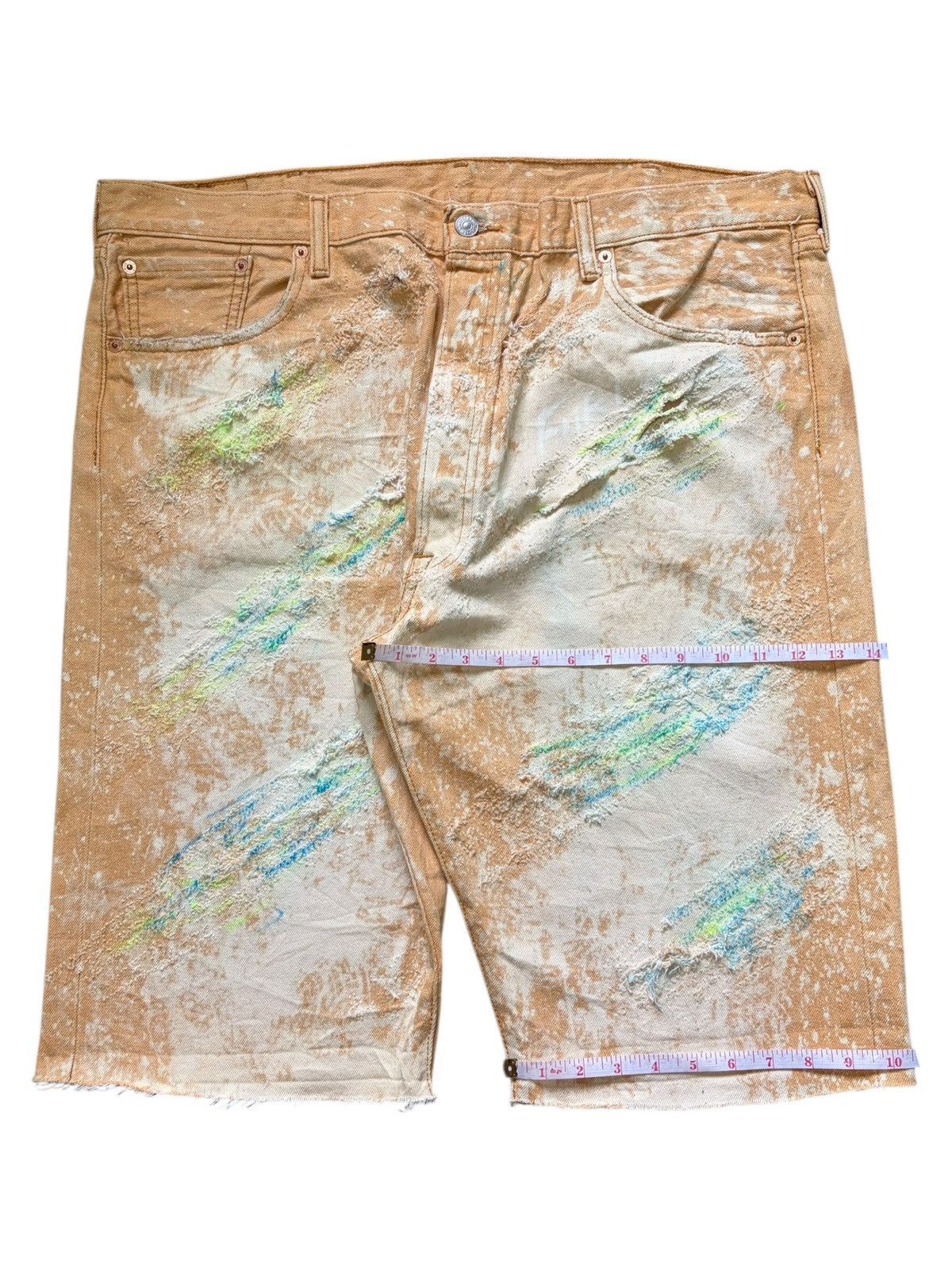 Levi's Vintage Y2K Levis 501XX Painted Distressed Baggy Jeans Size US 41 - 8 Thumbnail