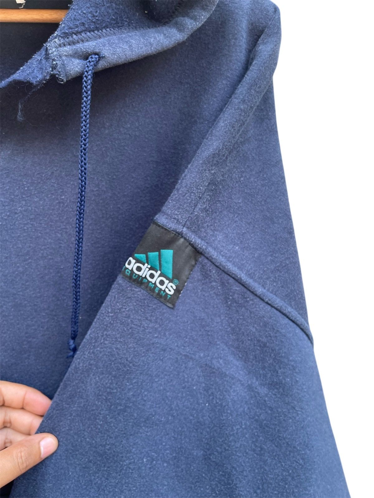 Adidas Vintage 90s Adidas Equipment Hoodie, Trefoil Logo, Deep Navy Size US XXL / EU 58 / 5 - 4 Thumbnail