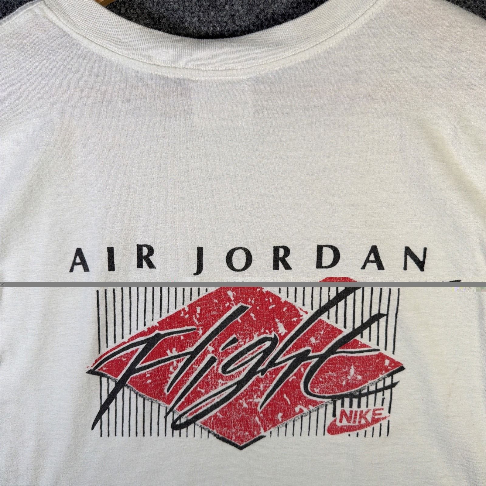 Nike Vintage Nike Shirt Mens Large White 80s Air Jordan Flight Size US L / EU 52-54 / 3 - 2 Thumbnail