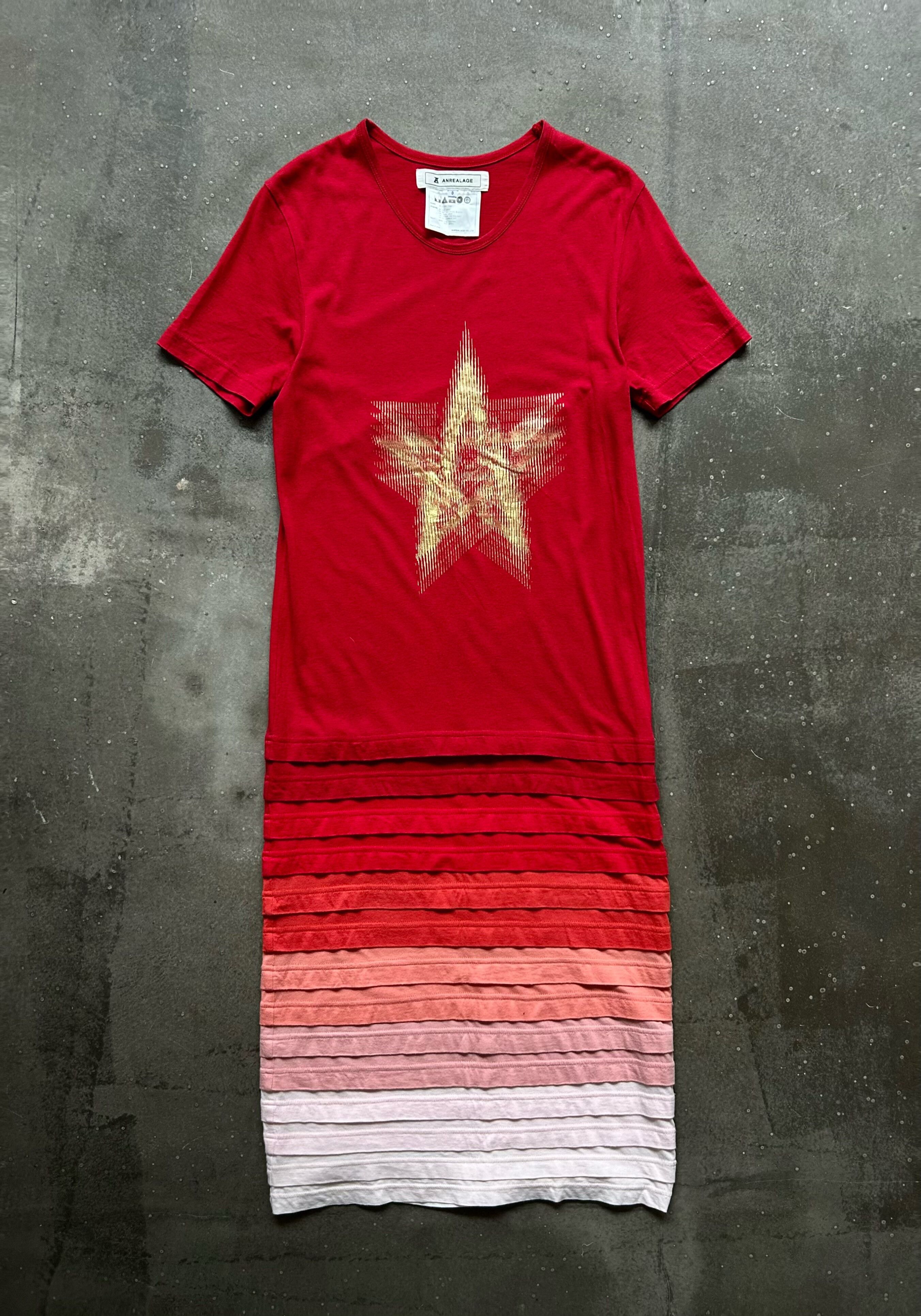 ANREALAGE red gradient star print dress Size L / US 10 / IT 46 - 1 Thumbnail