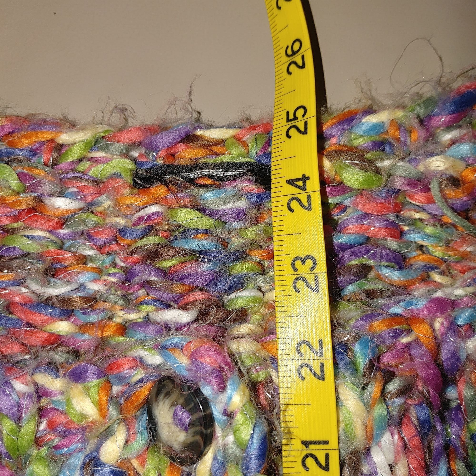Other Cardigan Sweater XL Multicolor Oversize Cropped Chunky Knit Size XXL / US 16-18 / IT 52-54 - 2 Thumbnail