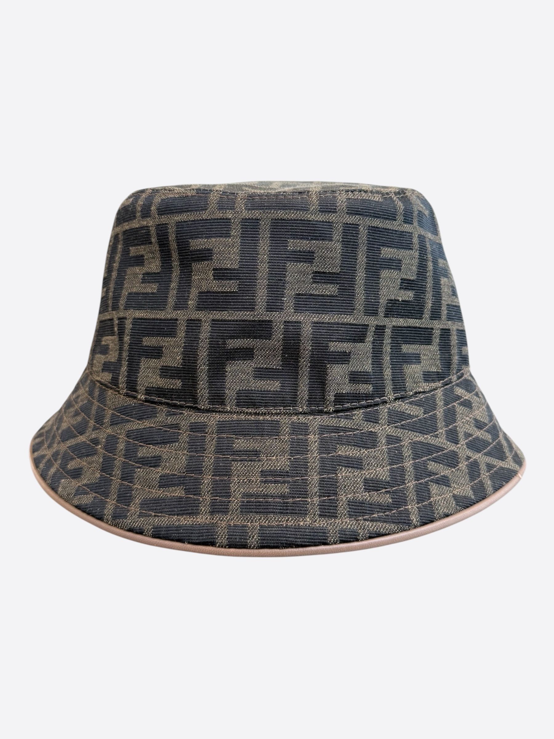 Fendi Fendi Brown FF Monogram Reversible Bucket Hat Size ONE SIZE - 4 Thumbnail