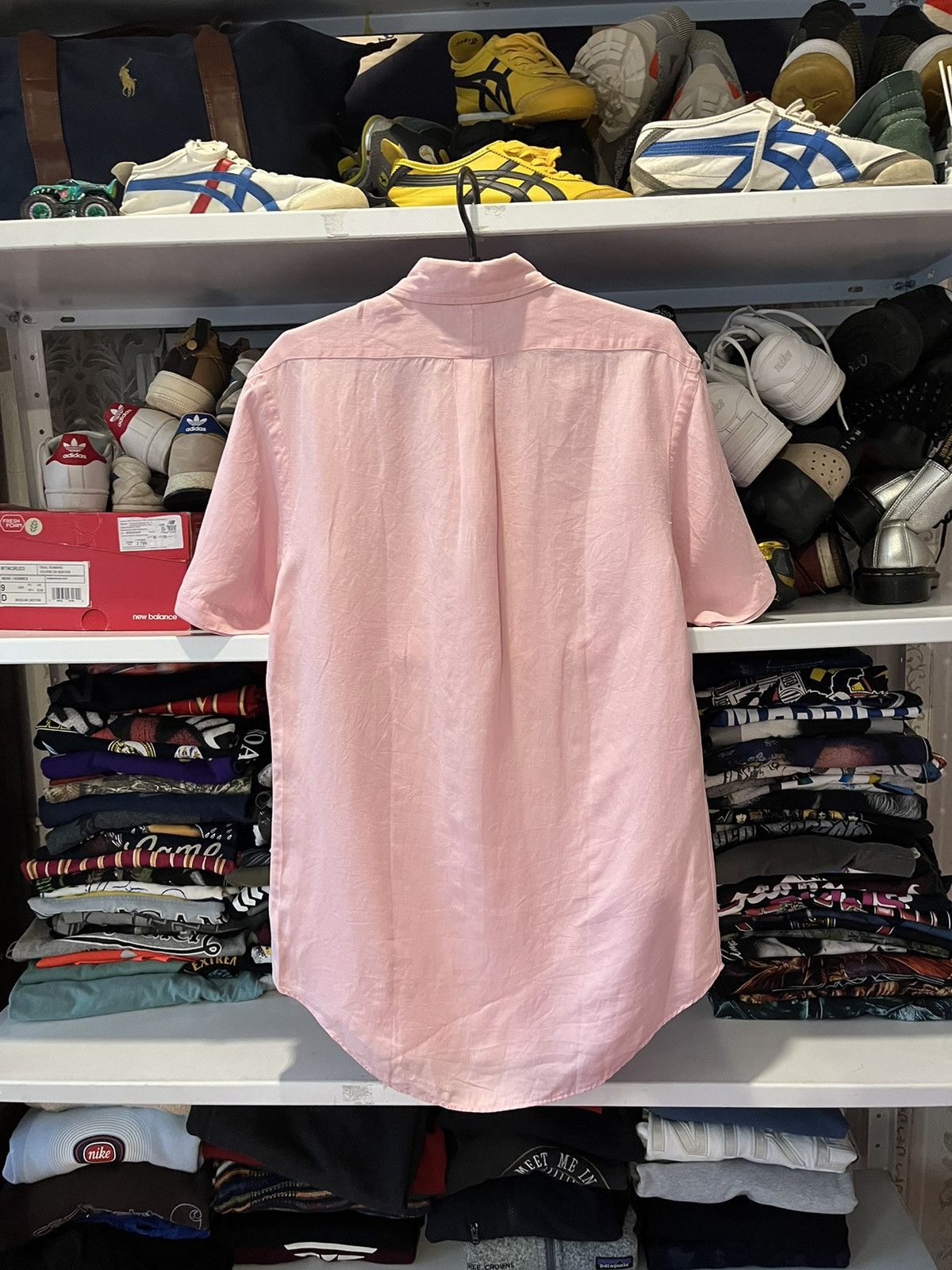 Polo Ralph Lauren Vintage RALPH LAUREN Linen Striped Short Sleeved Silk Shirt Size US S / EU 44-46 / 1 - 4 Thumbnail