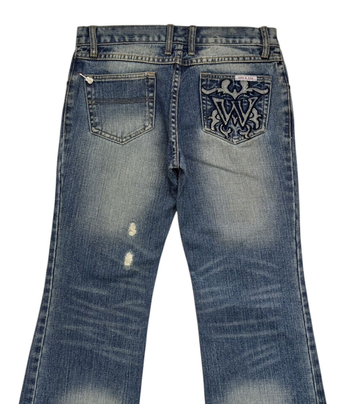 If Six Was Nine × Japanese Brand Flare Jeans Sass & Bide Sydney Distressed Flare Denim Jeans Size 30" / US 8 / IT 44 - 5 Thumbnail