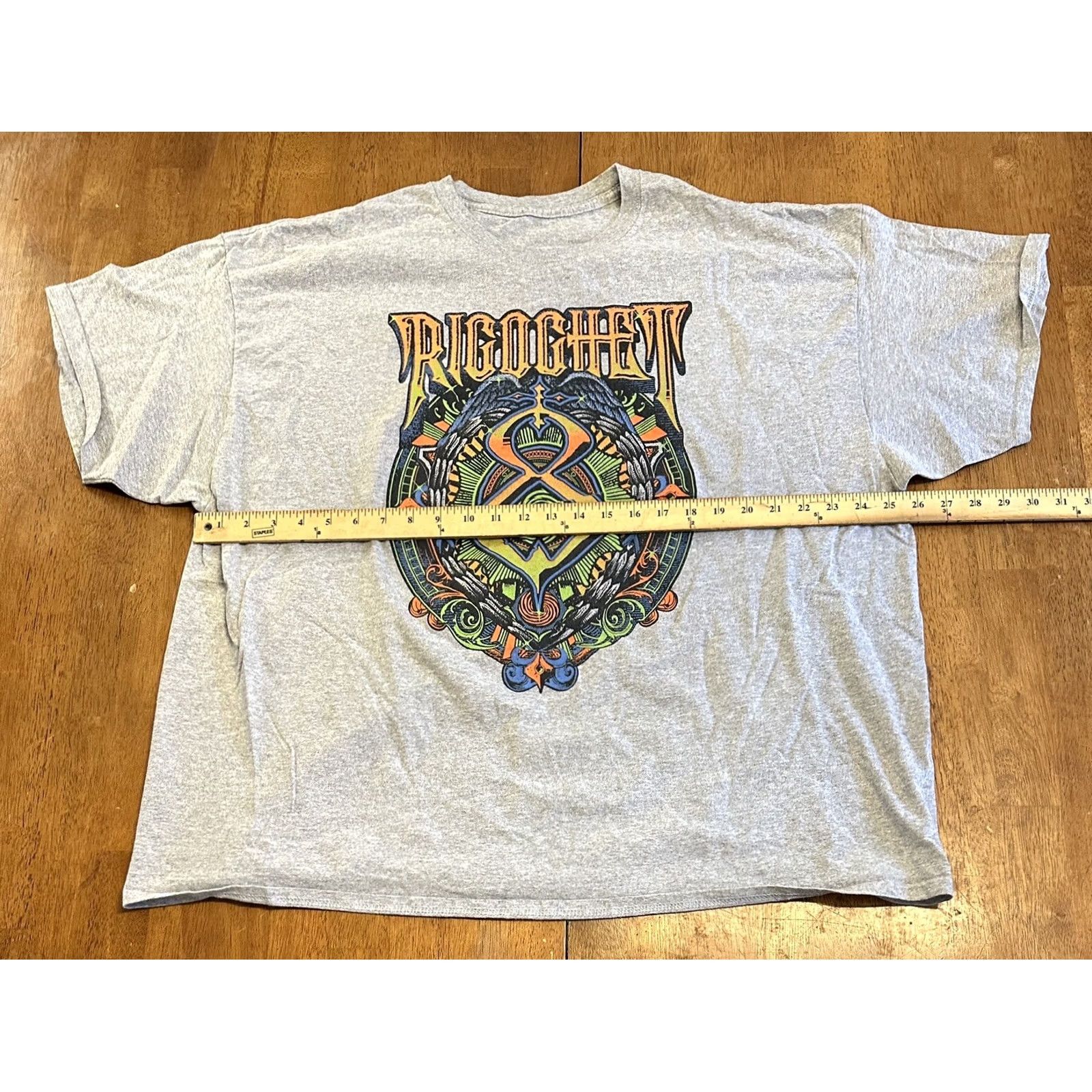 Vintage Ricochet Wrestling Shirt 3XL Gray Adult Size US XXL / EU 58 / 5 - 5 Thumbnail