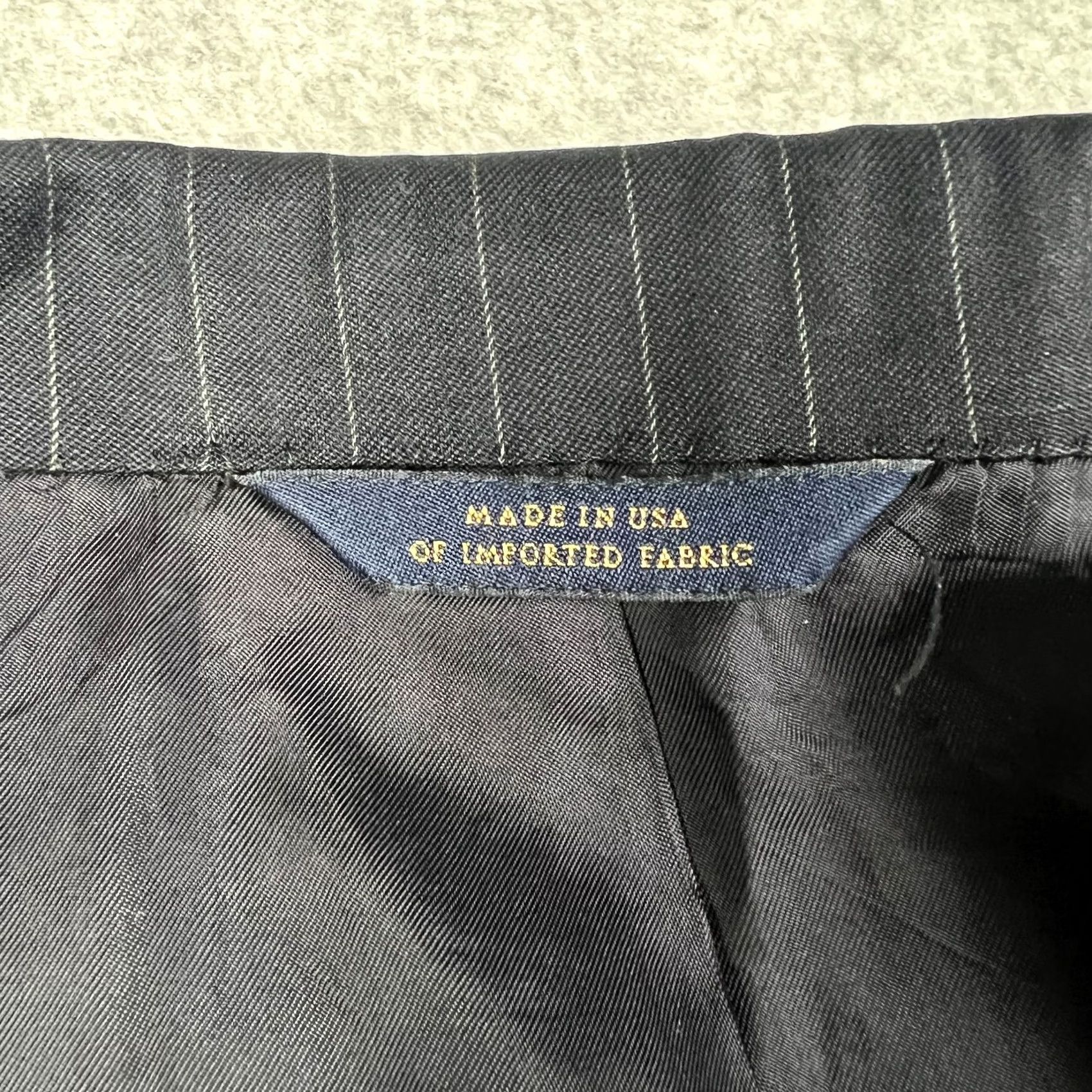Brooks Brothers Brooks Brothers Madison Suit Set Mens 45R 40x30 Blue Pinstripe Wool Coat Pants Size 48R - 6 Thumbnail