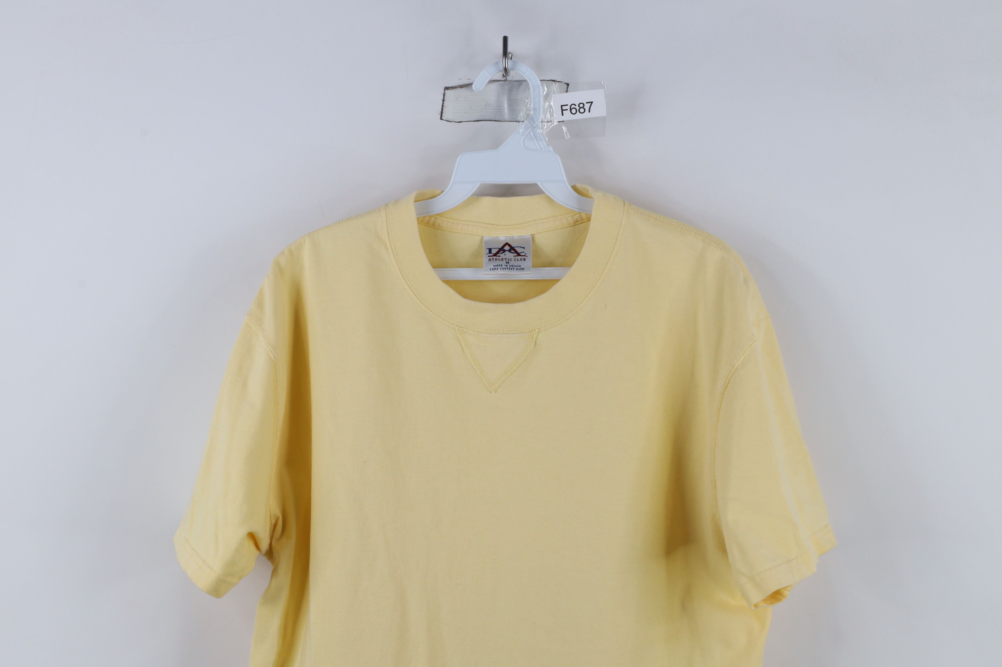 Vintage Vintage 90s Detroit Athletic Club Cotton T-Shirt Yellow Size US M / EU 48-50 / 2 - 2 Thumbnail