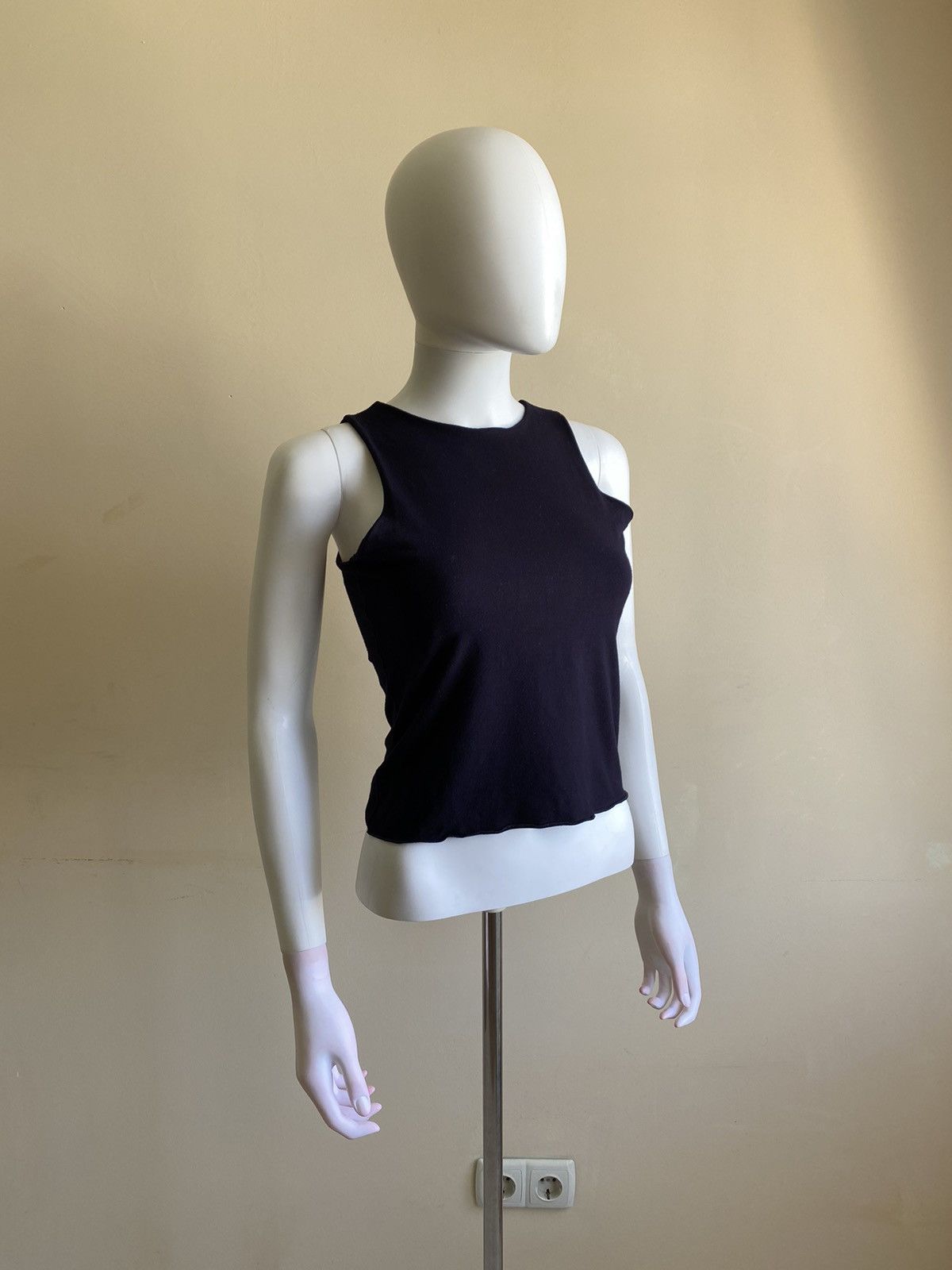Sarah Pacini Sarah Pacini Womens Dark Blue Sleeveless Top Size 3 Size S / US 4 / IT 40 - 1 Thumbnail