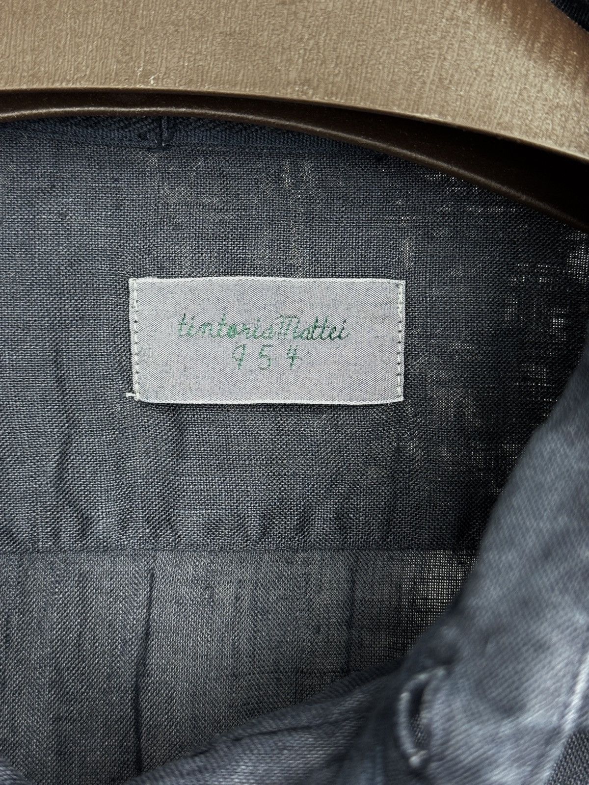 Tintoria Mattei Tintoria Mattei 954 Pure Linen Graphite Garment Dyed Shirt Size US XL / EU 56 / 4 - 8 Thumbnail