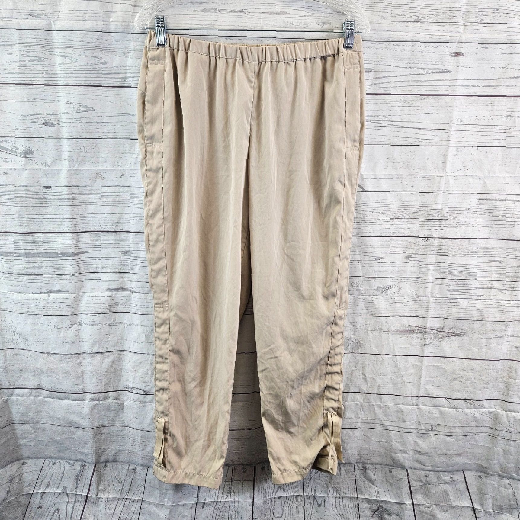 Vintage Chicos Womens Pants Sz 4 Beige Pull On Ankle Mid Rise Size 27" / US 4 / IT 40 - 2 Thumbnail