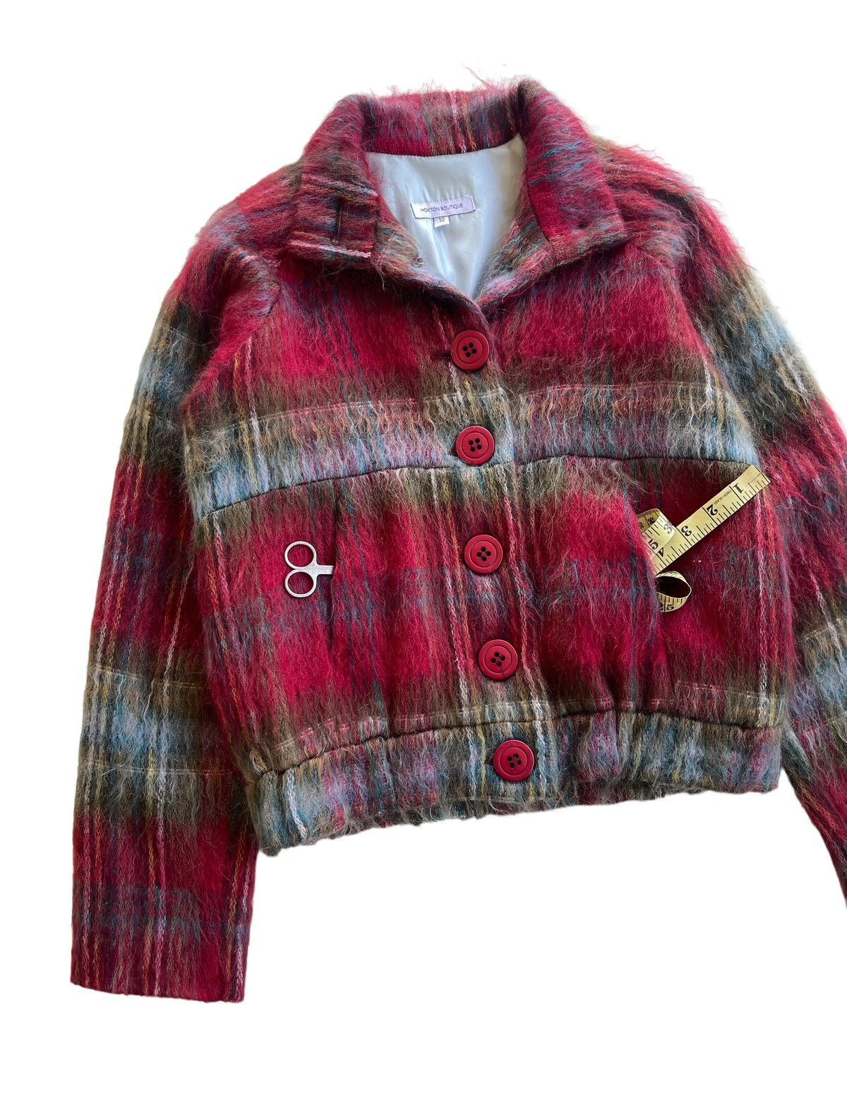 Vintage Hoxton Boutique England Fuzzy Mohair Blouson Jacket Size M / US 6-8 / IT 42-44 - 4 Thumbnail