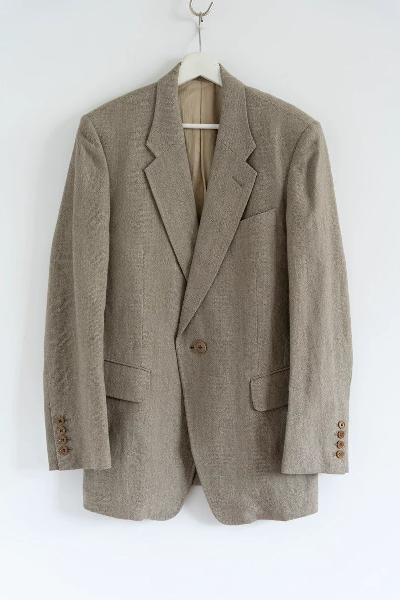 Yohji Yamamoto Yohji Yamamoto 00s Wool-Linen Blazer - dmc Size US XS / EU 42 / 0 - 1 Thumbnail